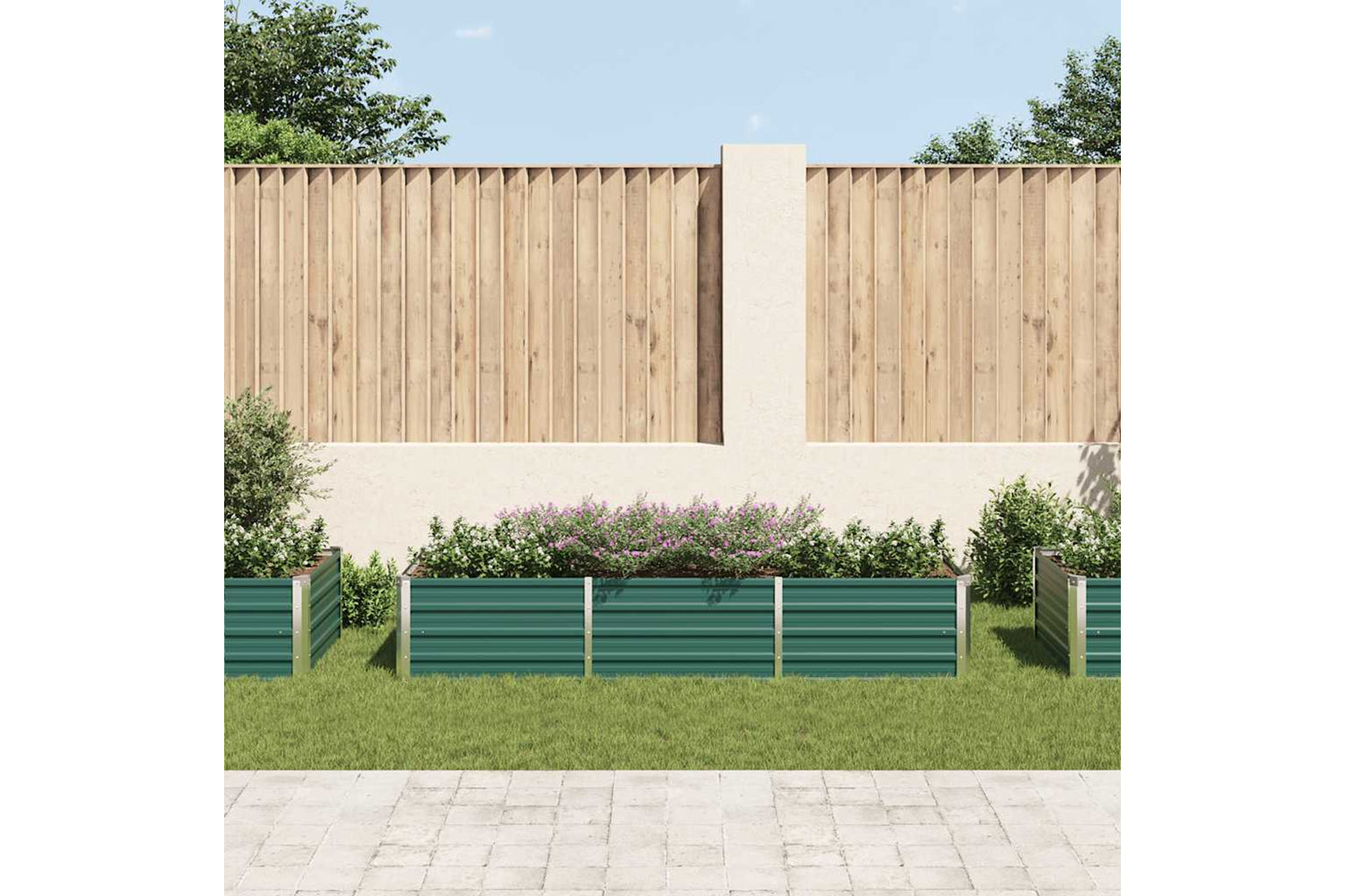 vidaXL 44843 Garden Raised Bed Galvanised Steel 240x80x45cm Green-2