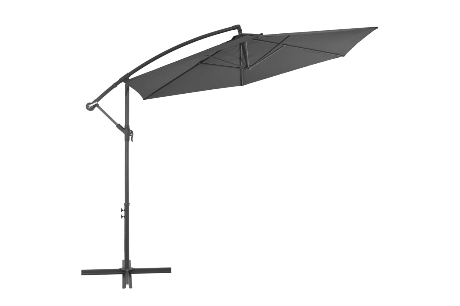 vidaXL 44509 Cantilever Umbrella With Aluminium Pole 300cm Anthracite-2