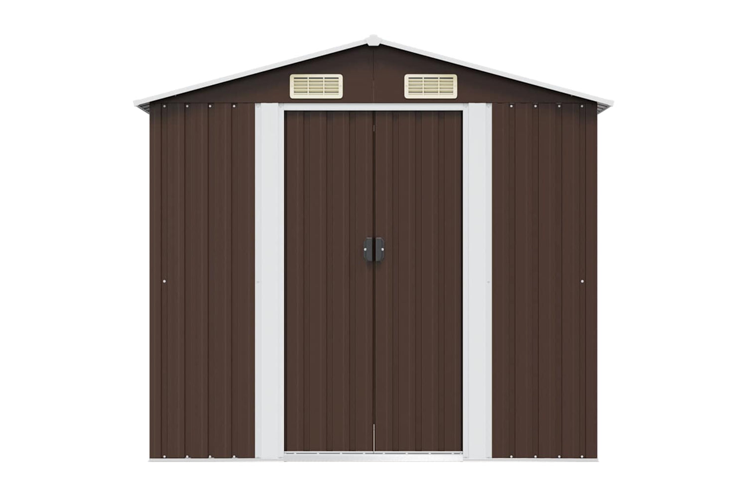 vidaXL 47029 Garden Storage Shed Brown 204x132x186cm Steel-5