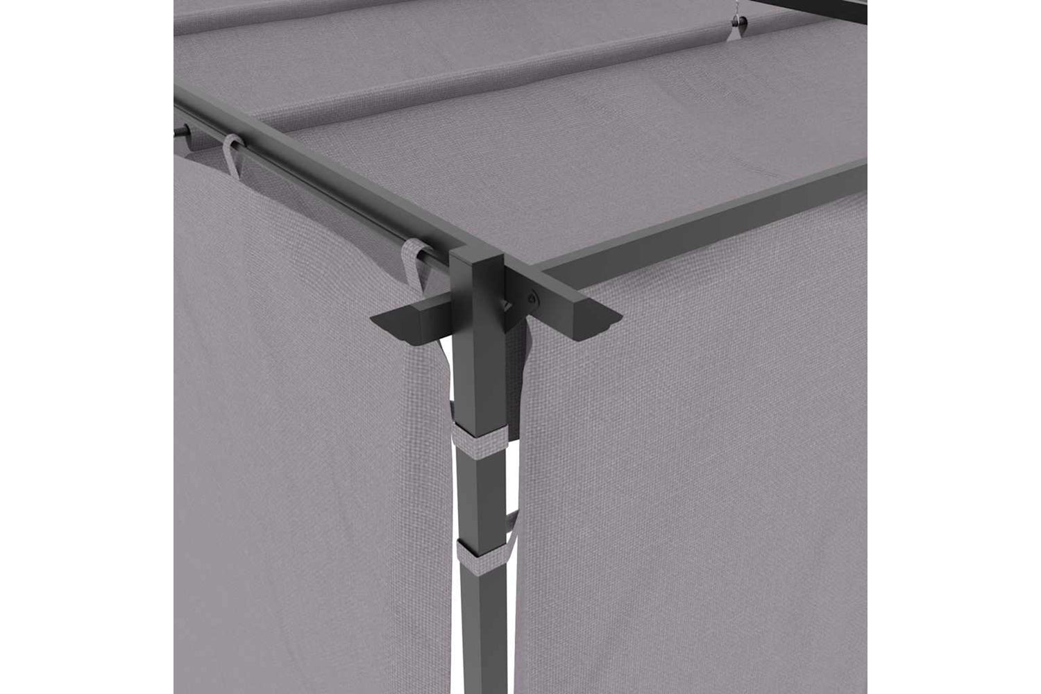 Vidaxl Gazebo With Curtains 3x3 M Anthracite Steel-5