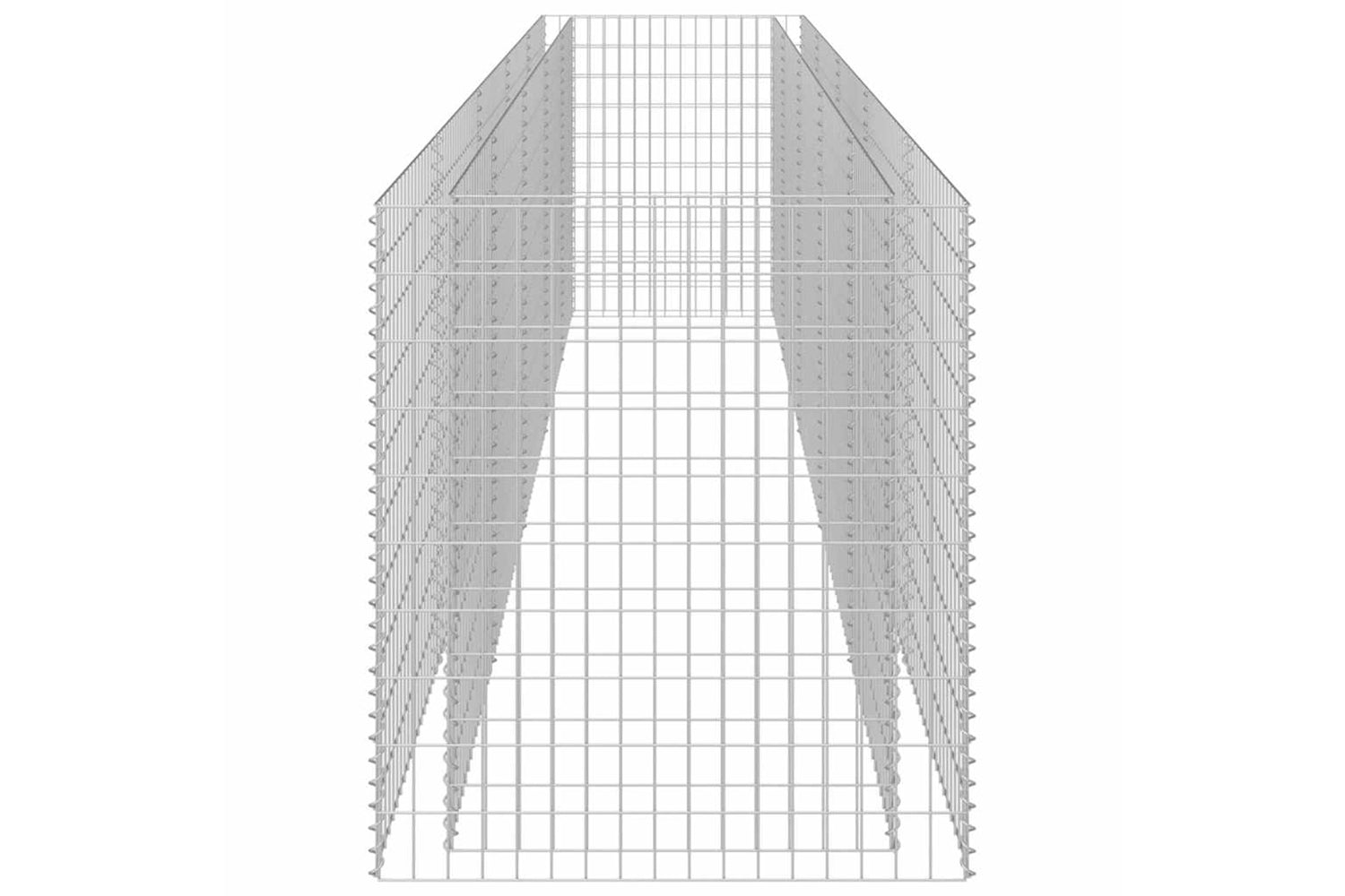 vidaXL 143552 Gabion Raised Bed Galvanised Steel 450x90x100cm-5