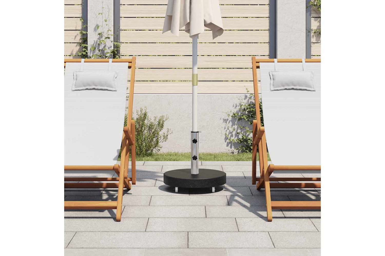 Vidaxl 48564 Parasol Base Granite 30 Kg Round Black-2