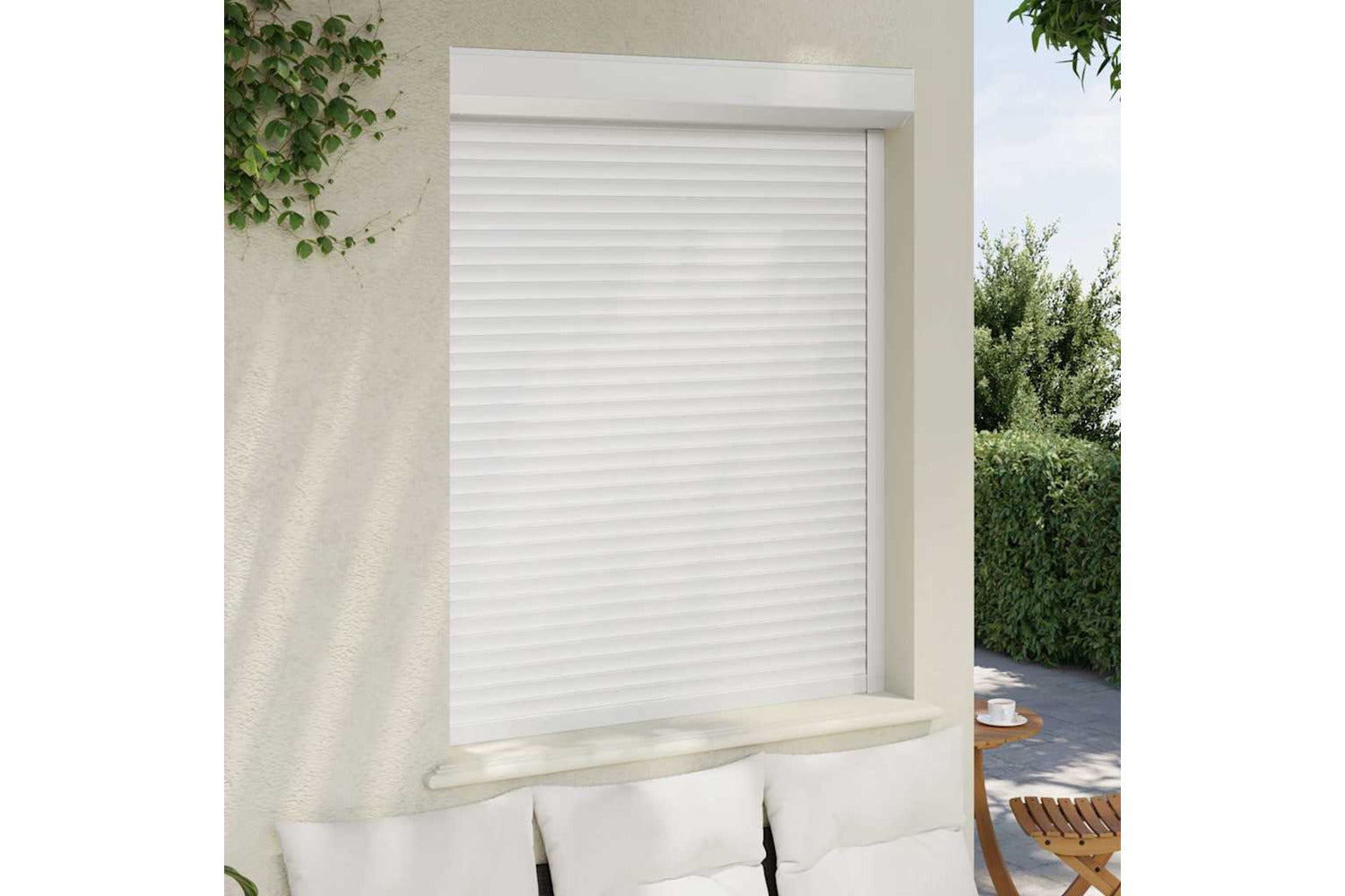 Vidaxl Roller Shutter Aluminium 120x150 Cm White-3