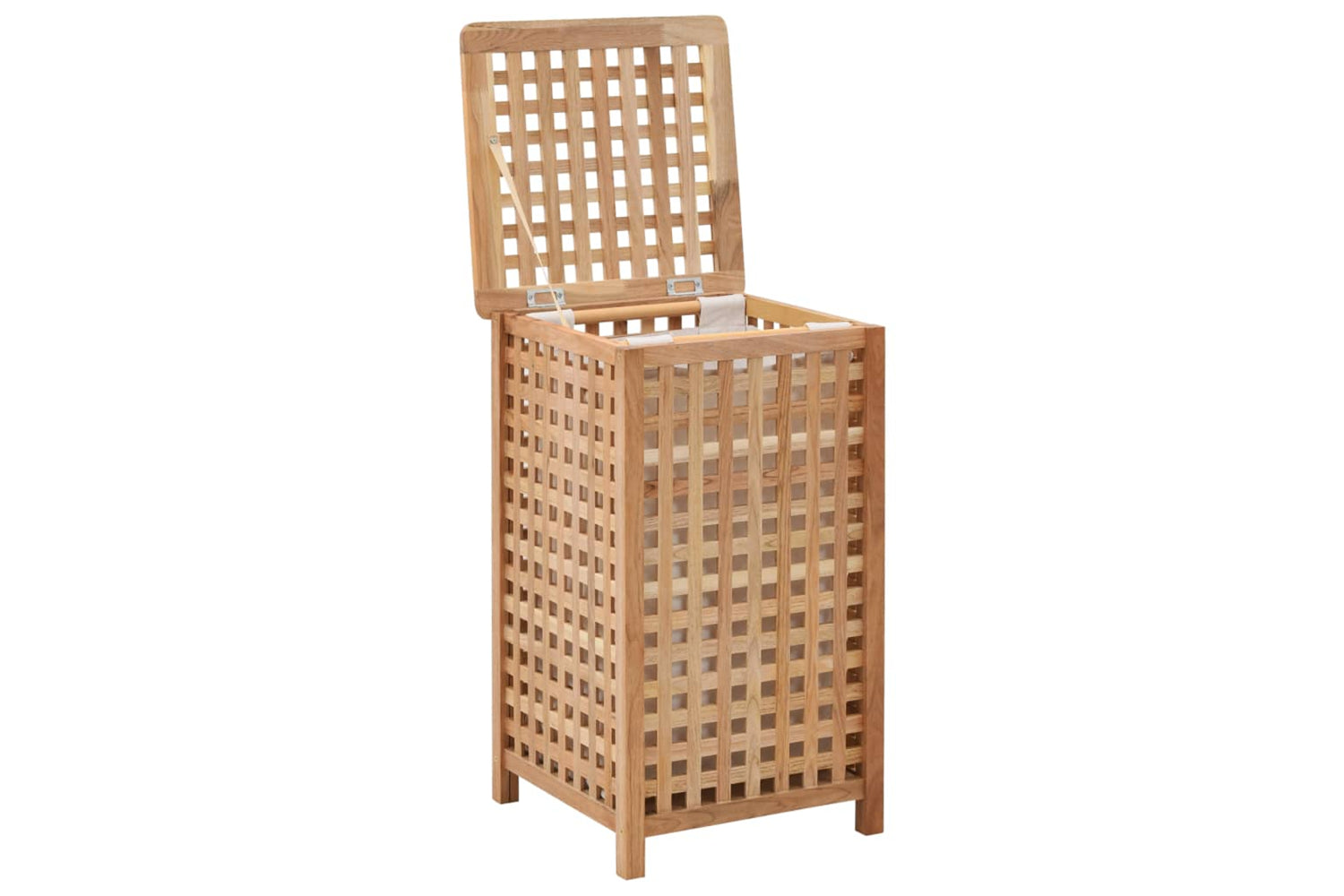 vidaXL 247603 Laundry Bin 39x39x65cm Solid Walnut Wood-2