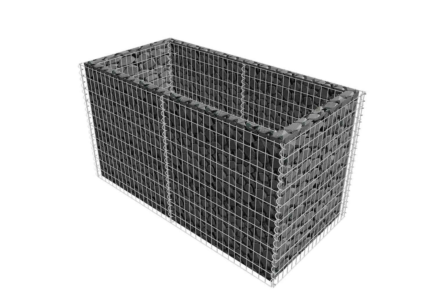 vidaXL 142366 Gabion Raised Bed Steel 180x90x100cm Silver-2
