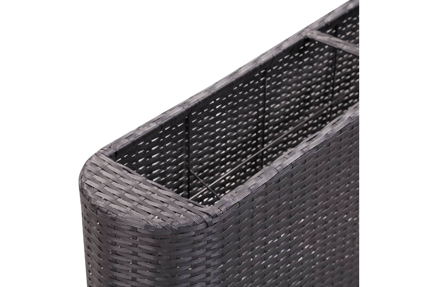 vidaXL 46952 Garden Raised Bed 120x24x40cm Poly Rattan Black-6