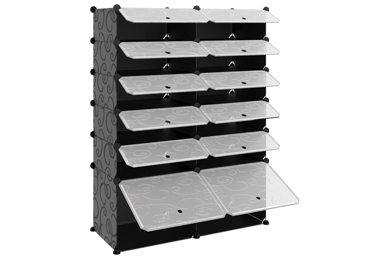 vidaXL 340565 Shoe Rack Black 94x37x125cm Pp-5