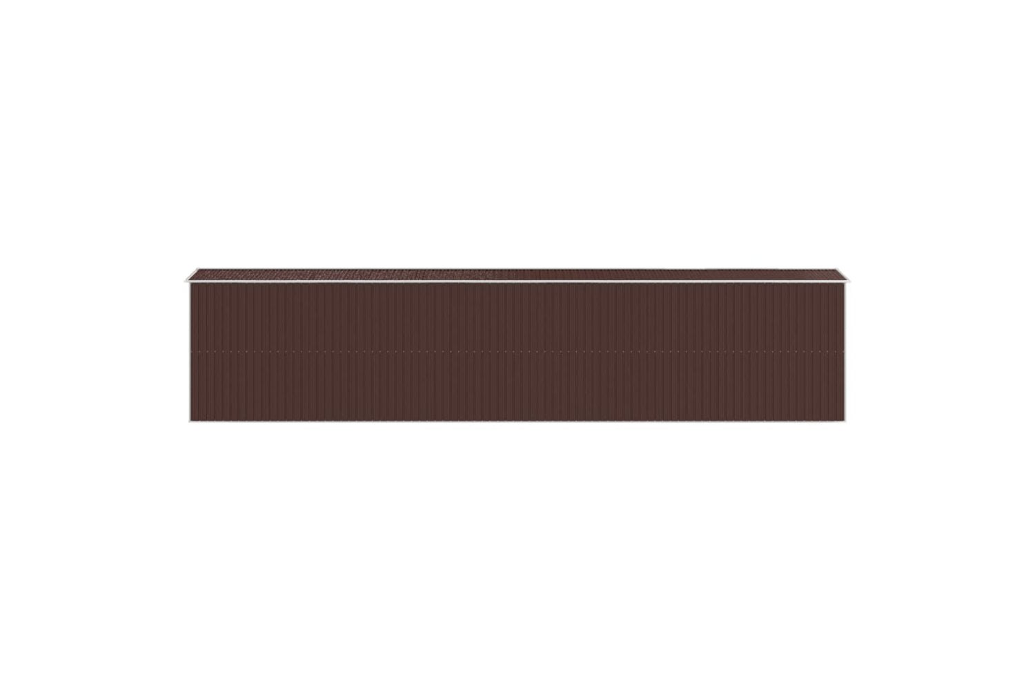 vidaXL 3147469 Garden Shed Dark Brown 192x938x223cm Galvanised Steel-4