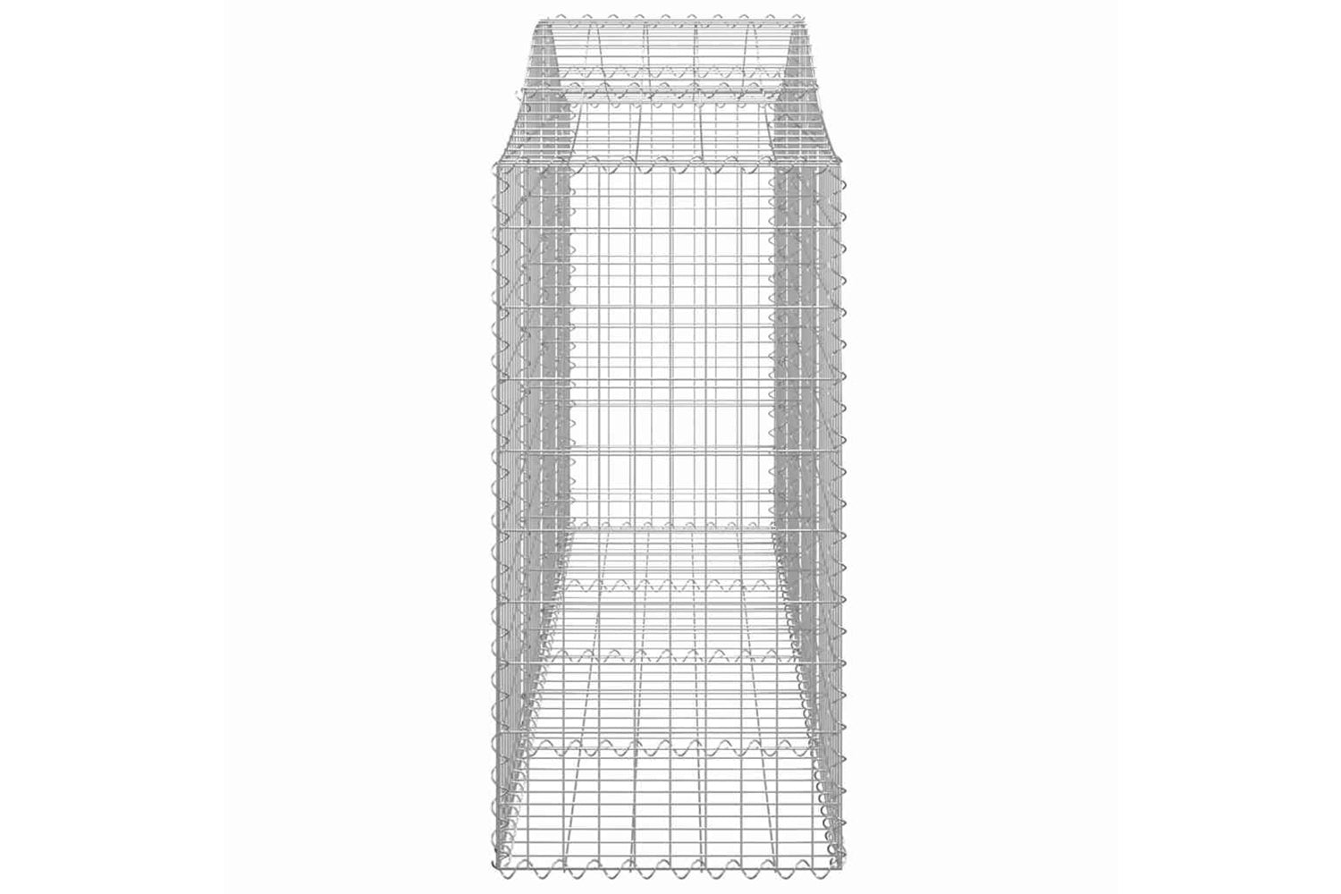 vidaXL 3145646 Arched Gabion Baskets 8 Pcs 200x50x100/120cm Galvanised Iron-4