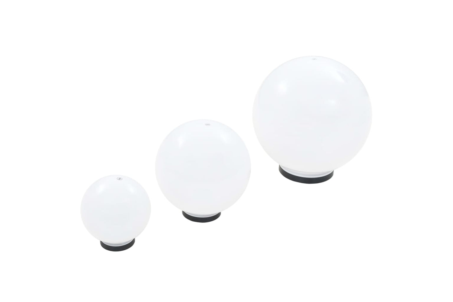 vidaXL 277146 6 Piece Led Bowl Lamp Set Spherical 20/30/40cm Pmma-6
