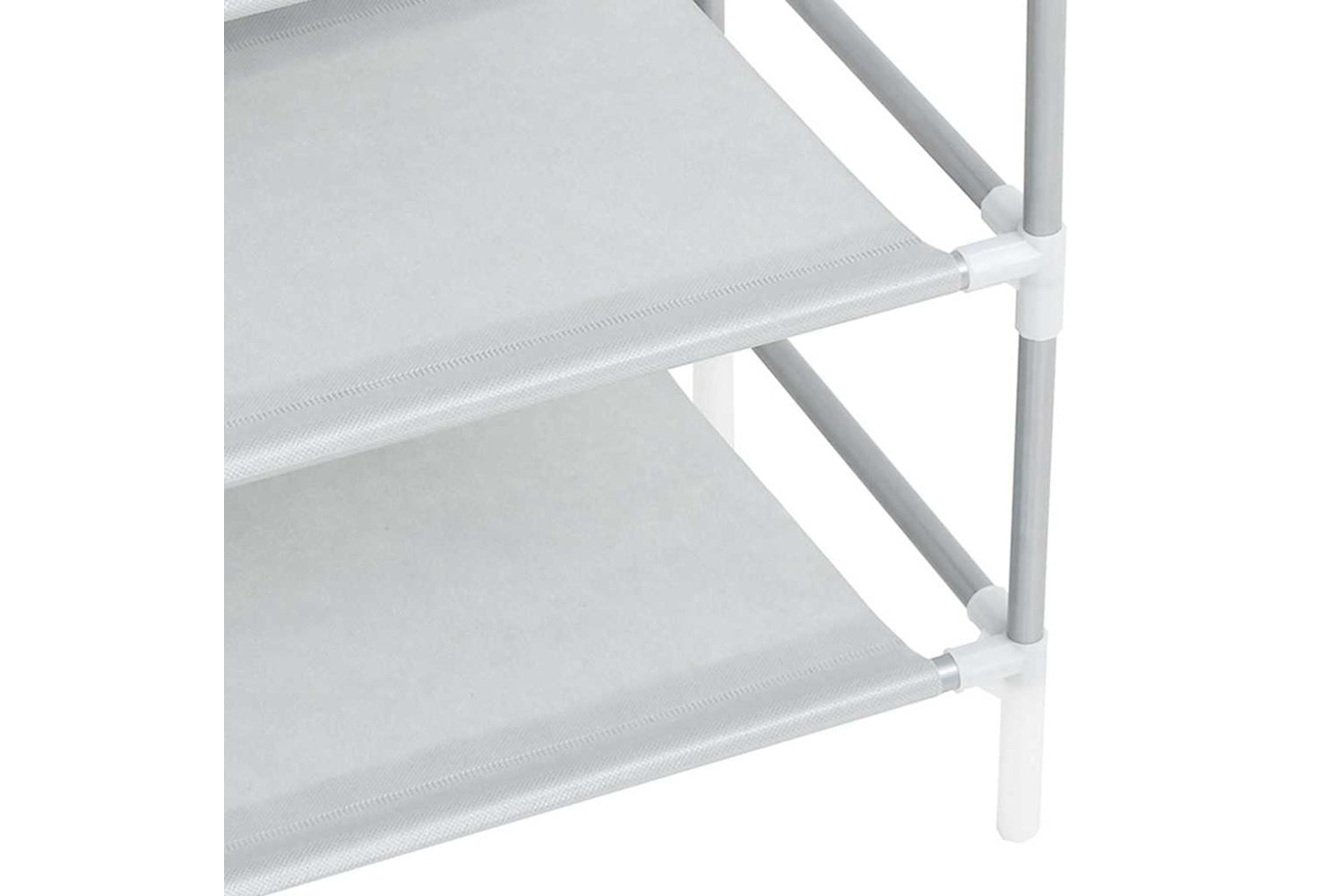 Vidaxl 245631 Shoe Rack With 10 Shelves Metal And Non-woven Fabric Silver-6