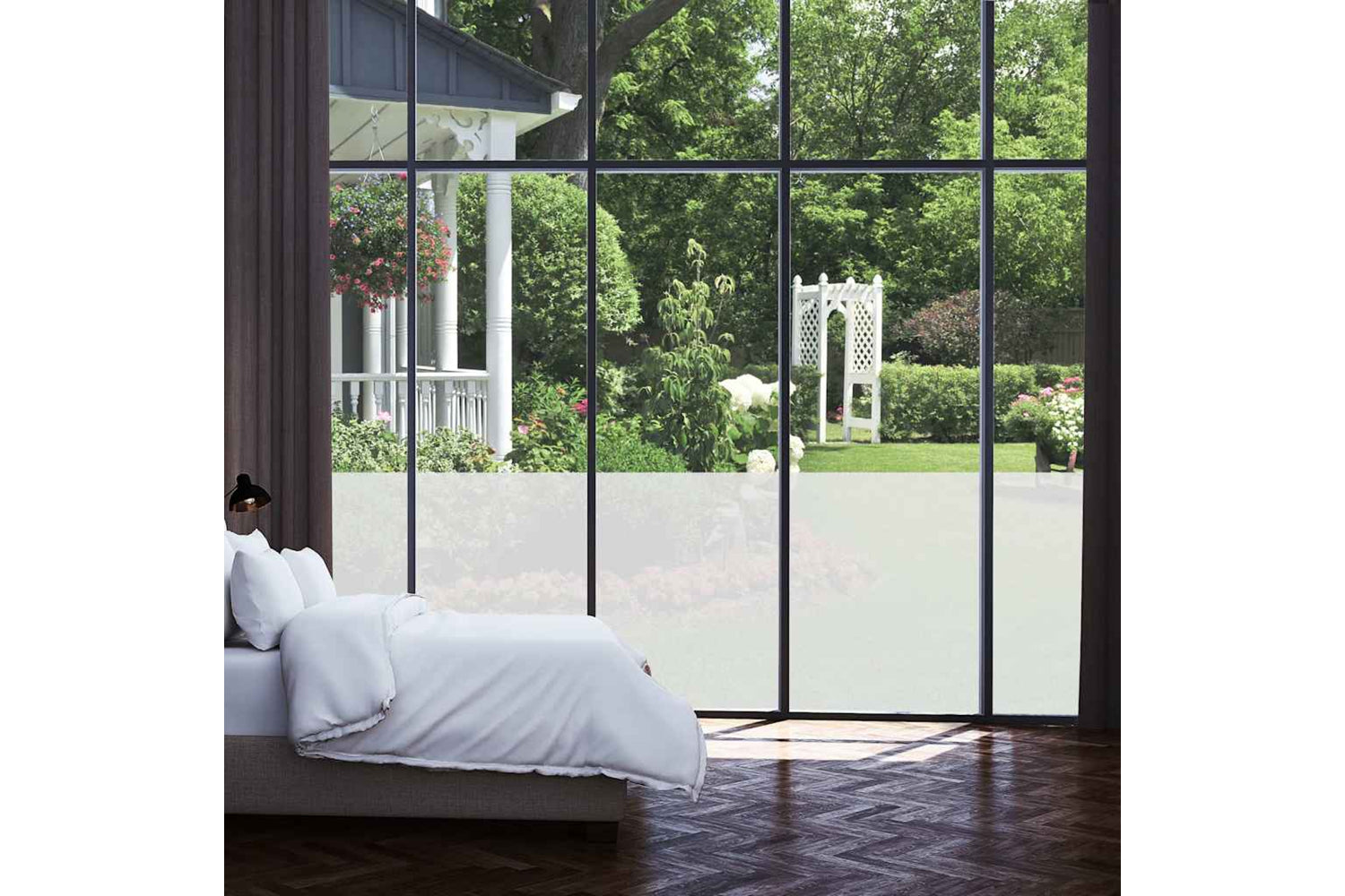 Vidaxl 140894 Pure Frosted Privacy Window Film Milk Glass Adhesive 0.9x5 M-5