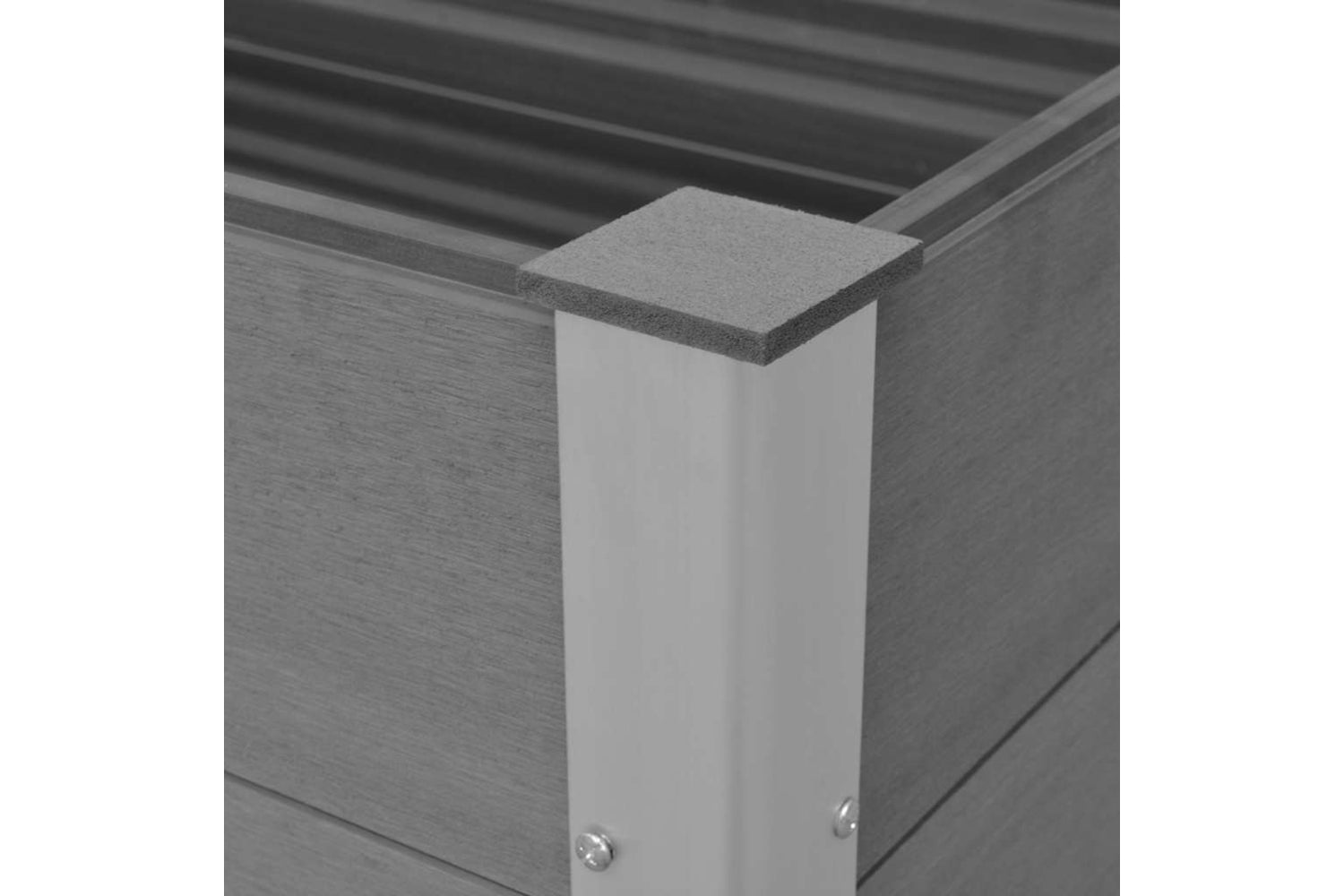 vidaXL 43605 Garden Raised Bed Wpc 100x100x54cm Grey-5