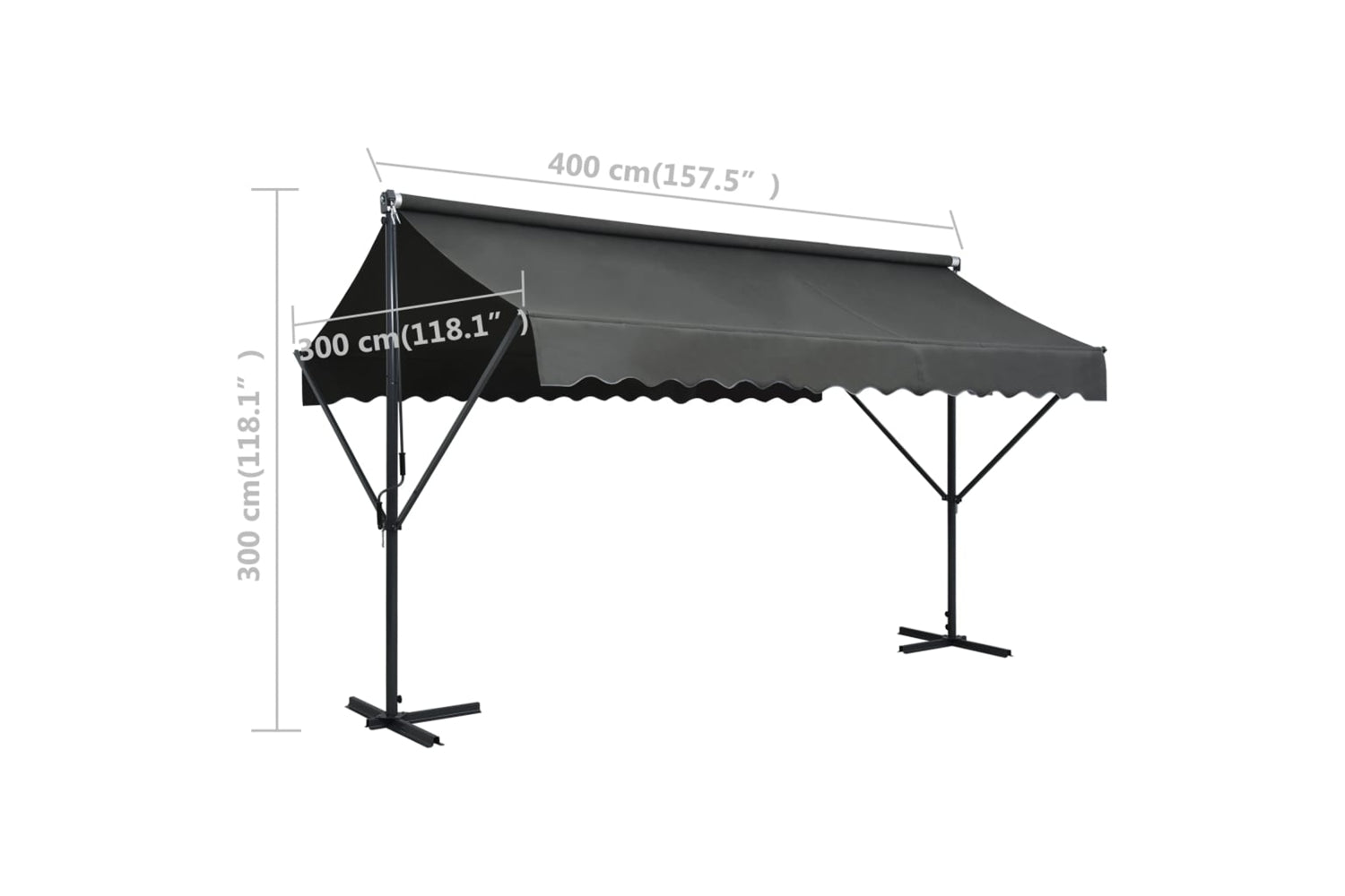 vidaXL 145886 Free Standing Awning 400x300cm Anthracite-8
