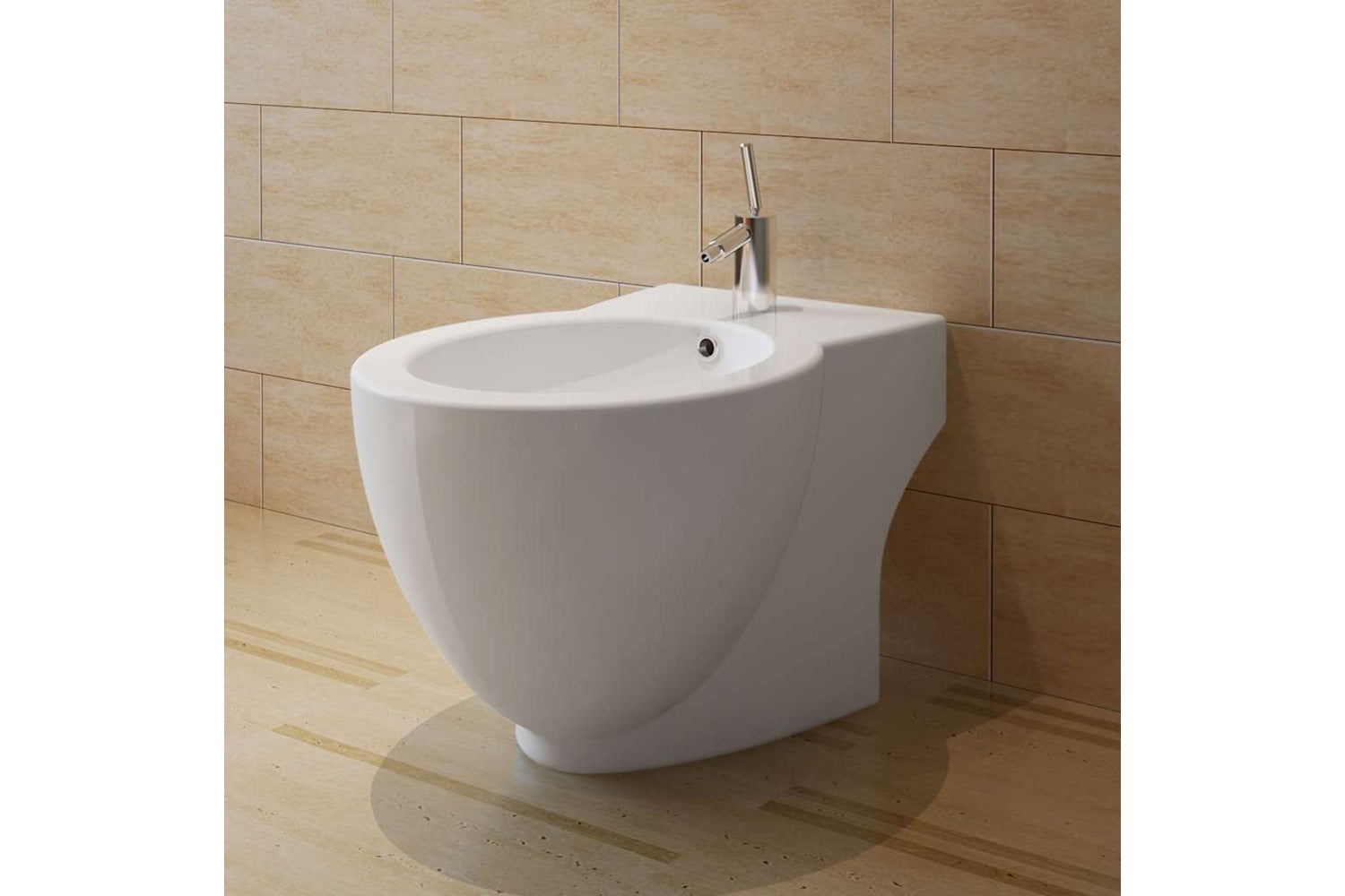 Vidaxl 270566 White Ceramic Toilet & Bidet Set-7