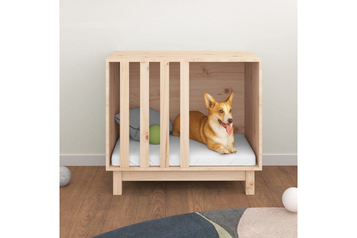 vidaXL 822481 Dog House 70x50x62cm Solid Wood Pine-2