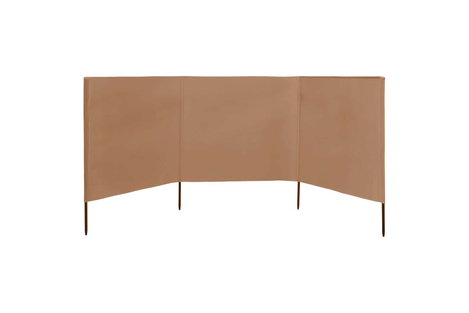 vidaXL 47143 3-panel Wind Screen Fabric 400x80cm Taupe-3