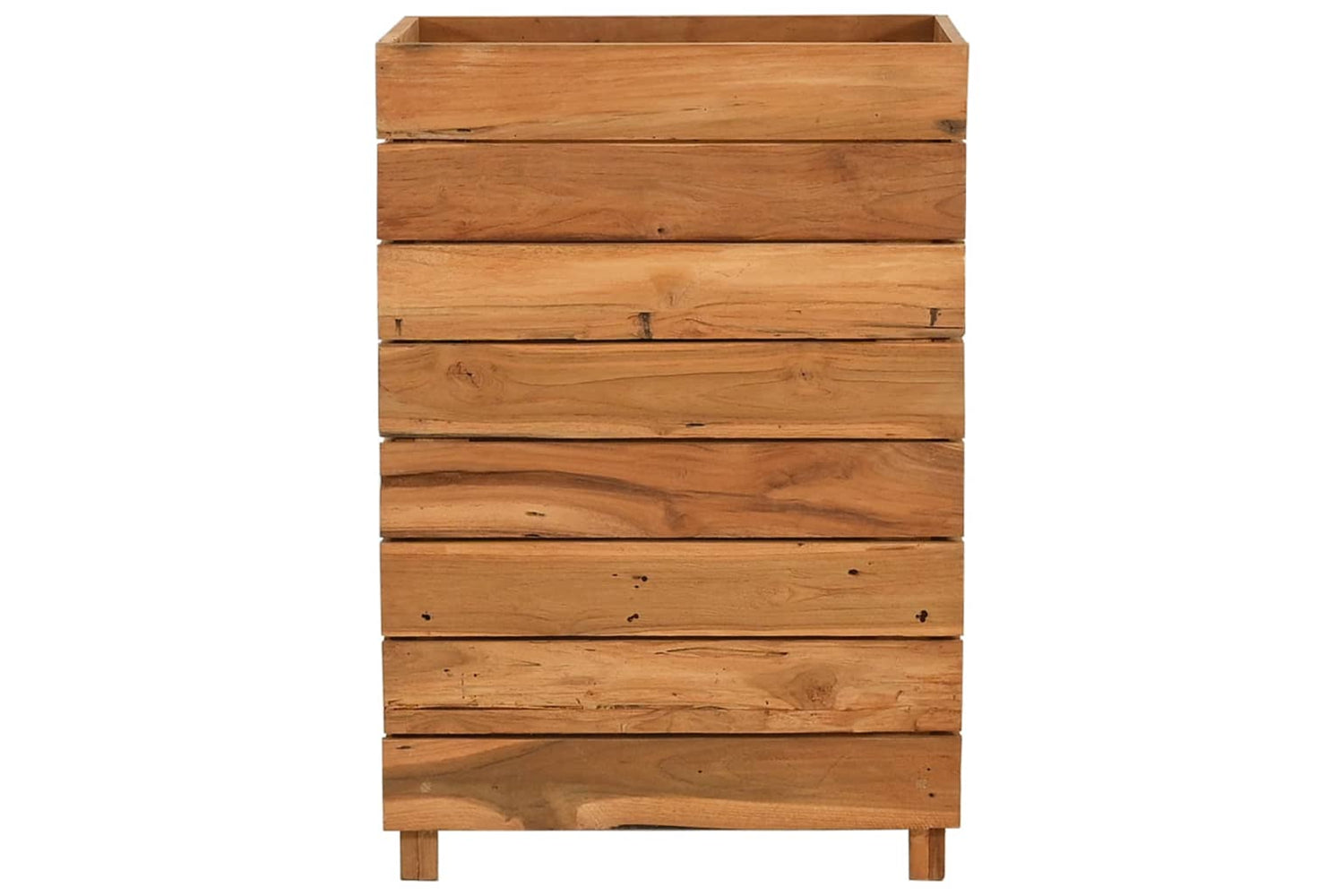 vidaXL Raised Bed 50x40x72cm Recycled Teak Wood And Steel-3