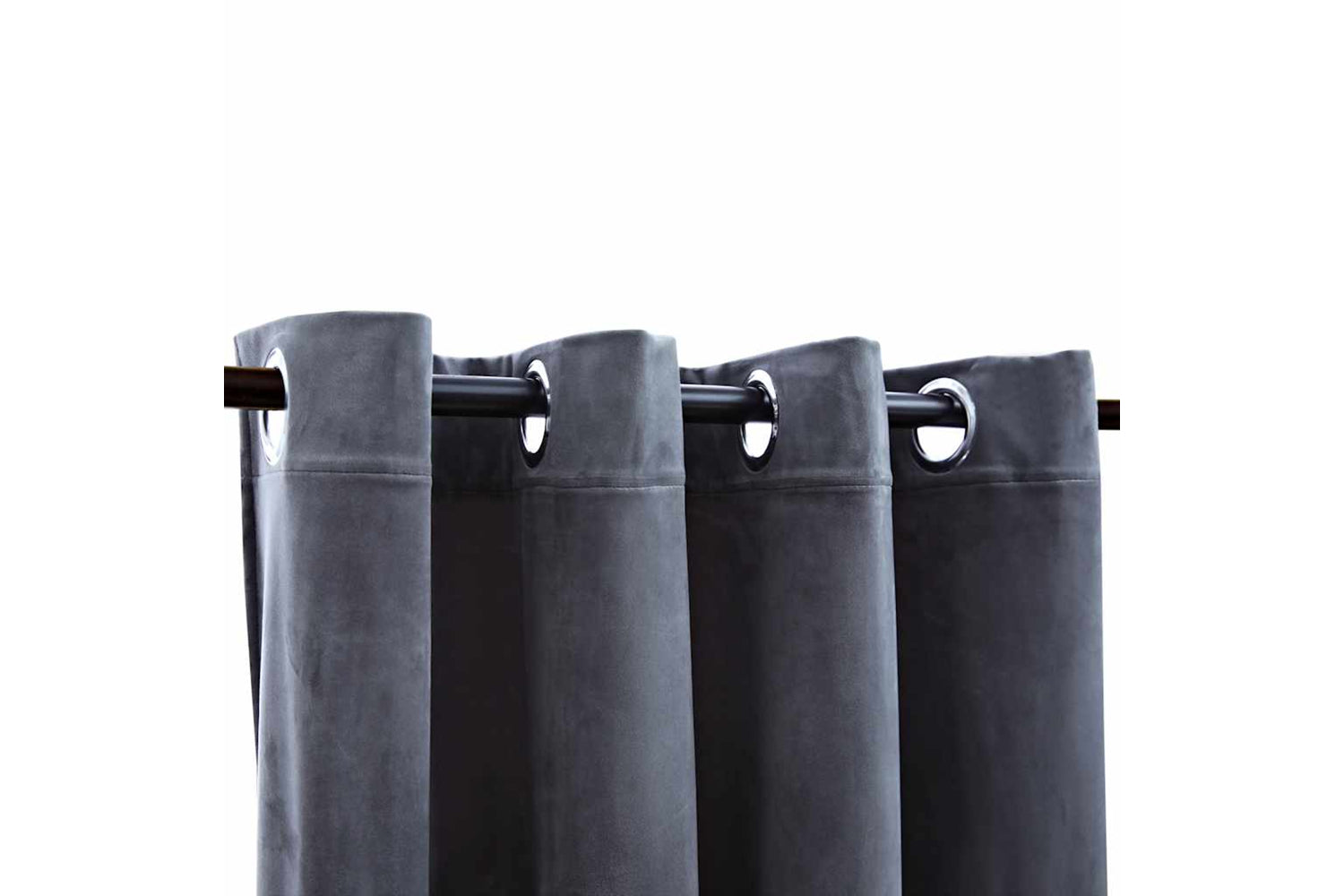 Vidaxl Blackout Curtain With Metal Rings Velvet Anthracite 290x245 Cm-3
