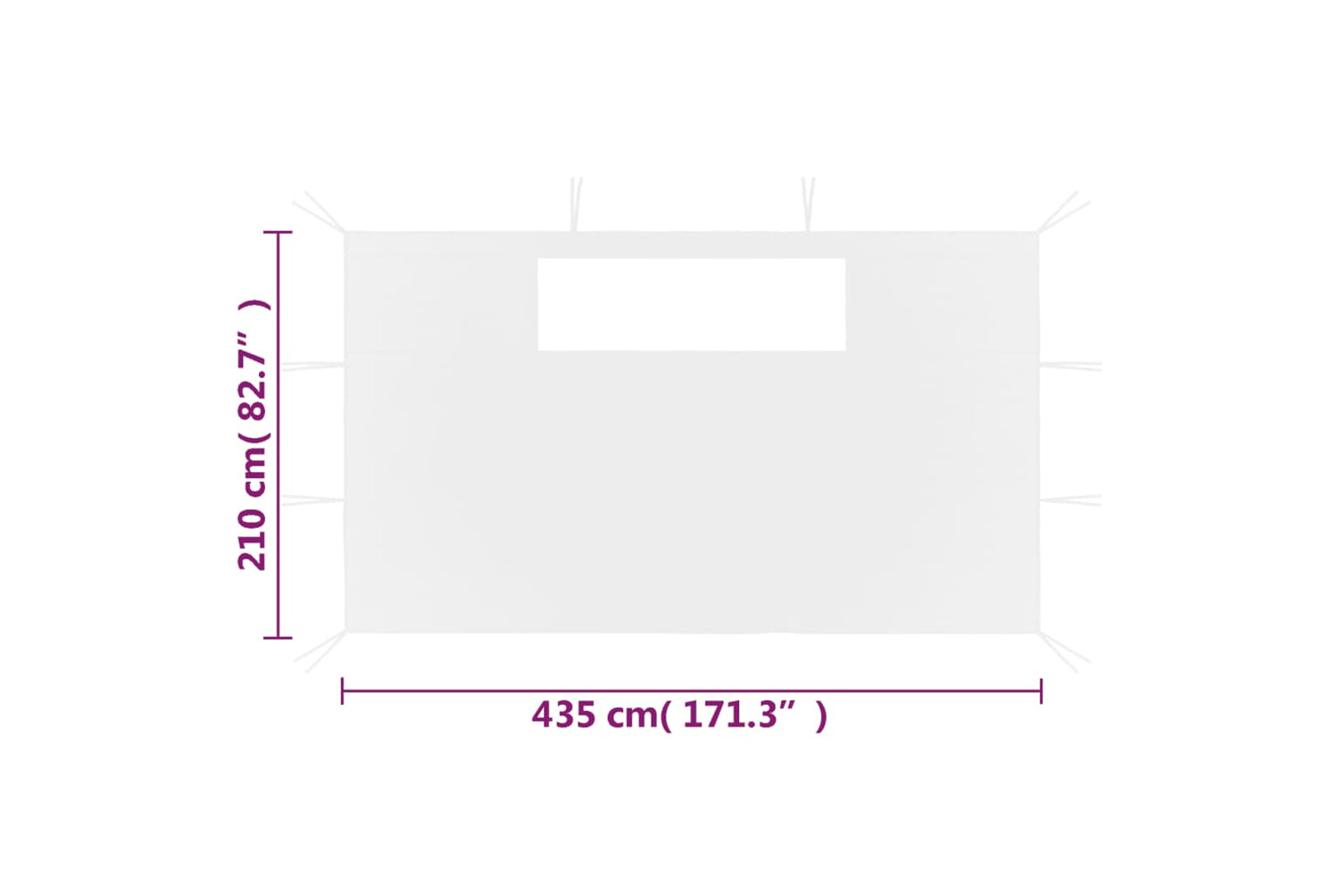 Vidaxl 3070420 Gazebo Sidewalls With Windows 2 Pcs White-5