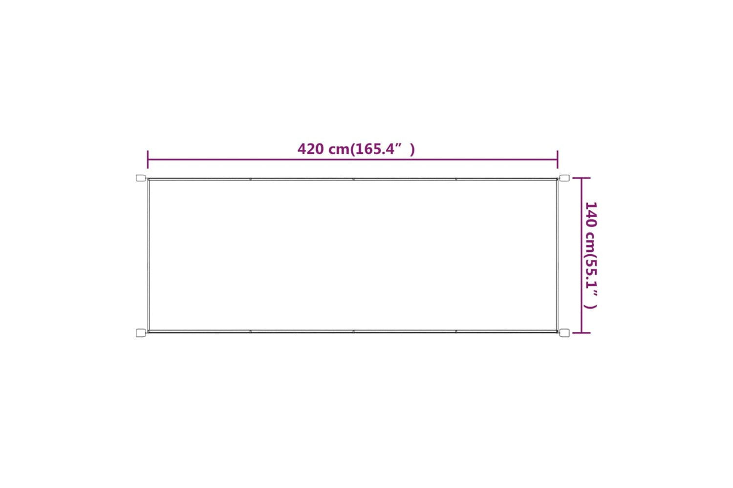 vidaXL 148362 Vertical Awning Terracotta 140x420cm Oxford Fabric-5