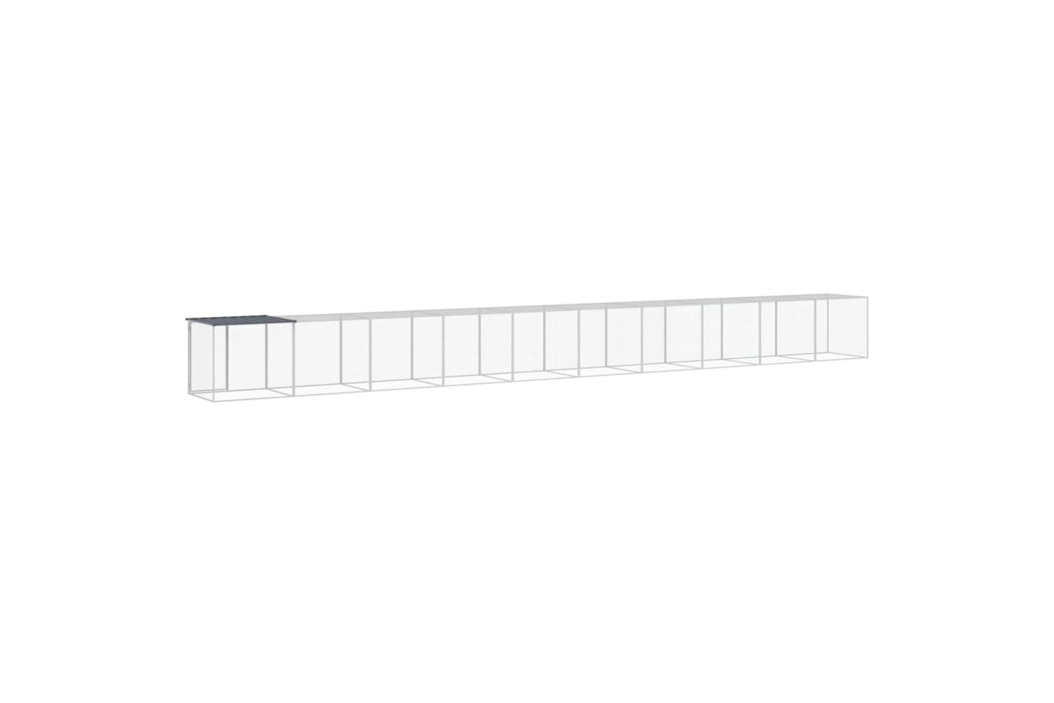 vidaXL 3189043 Chicken Cage With Roof Anthracite 1003x98x90cm Galvanised Steel-4