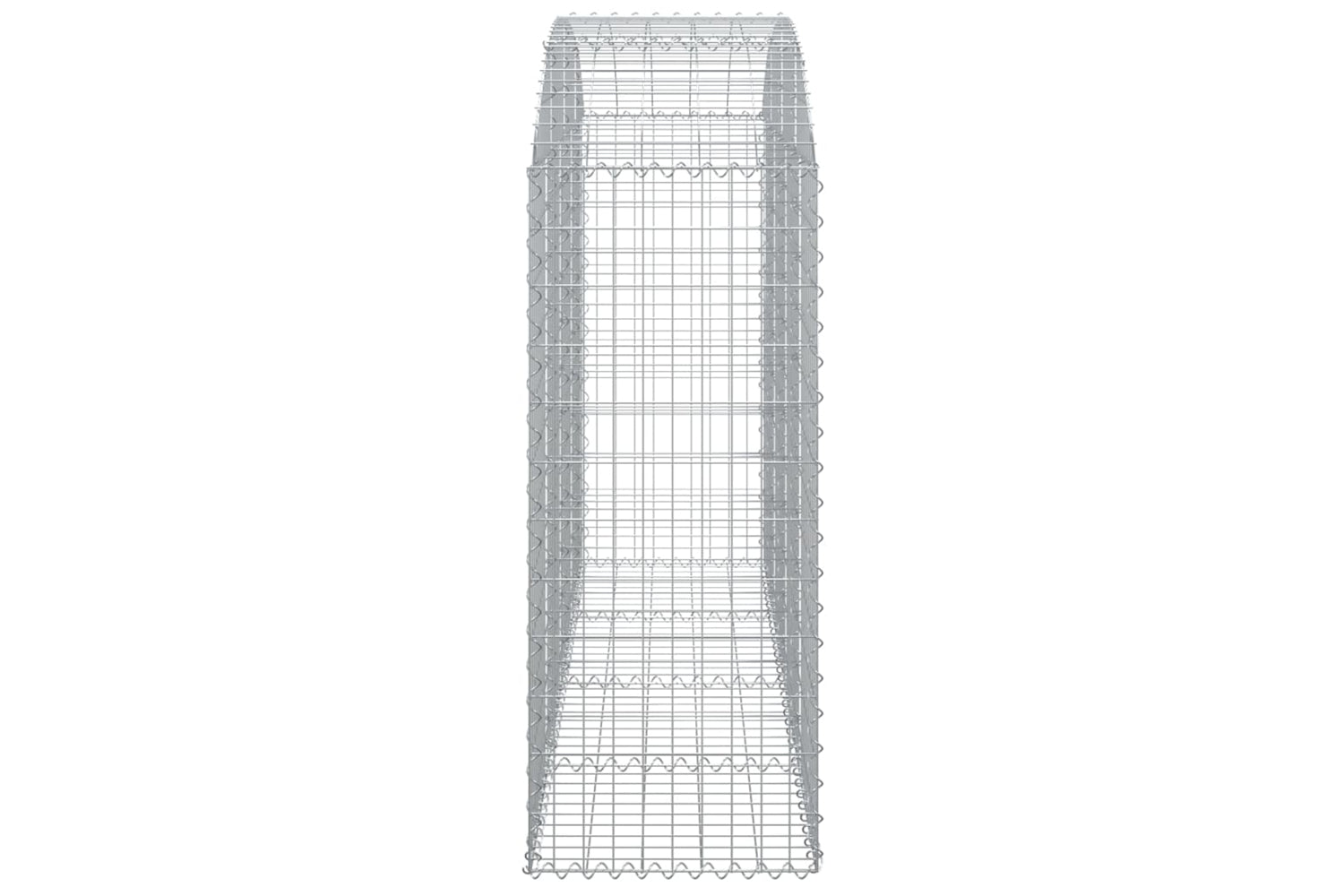 vidaXL 153476 Arched Gabion Basket 200x50x120/140cm Galvanised Iron-3
