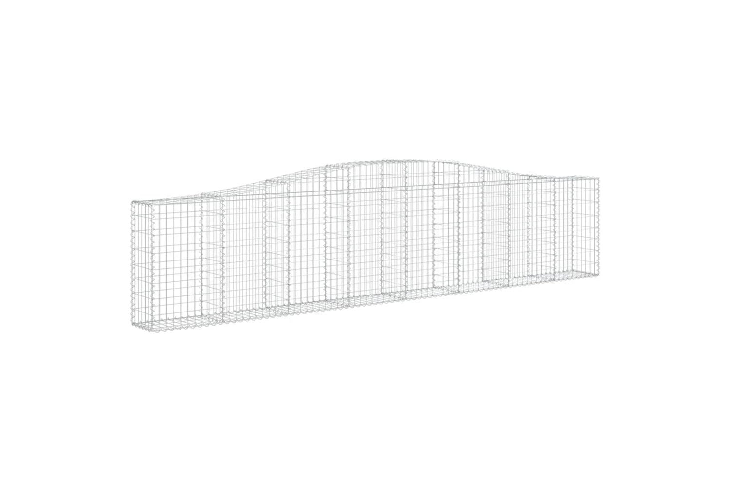 vidaXL 3145816 Arched Gabion Baskets 5 Pcs 400x30x80/100cm Galvanised Iron-2
