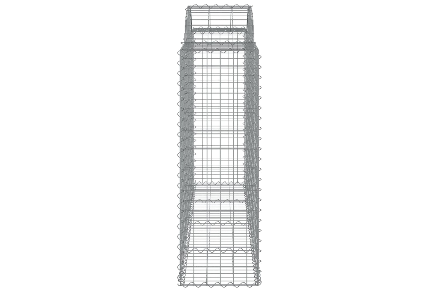 vidaXL 3146351 Arched Gabion Baskets 12 Pcs 200x50x120/140cm Galvanised Iron-4