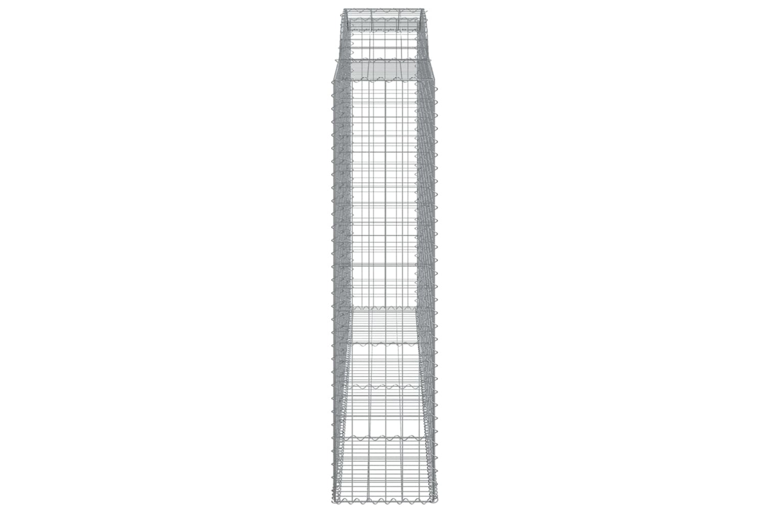 vidaXL 3146791 Arched Gabion Baskets 2 Pcs 300x50x200/220cm Galvanised Iron-4