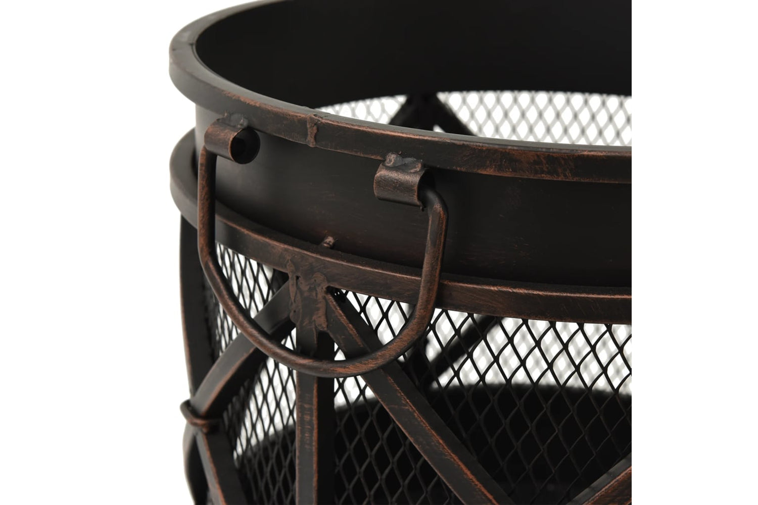 vidaXL 313637 Rustic Fire Pit With Poker ÃƒÂŽÃ‚Â¦42x54cm Steel-5