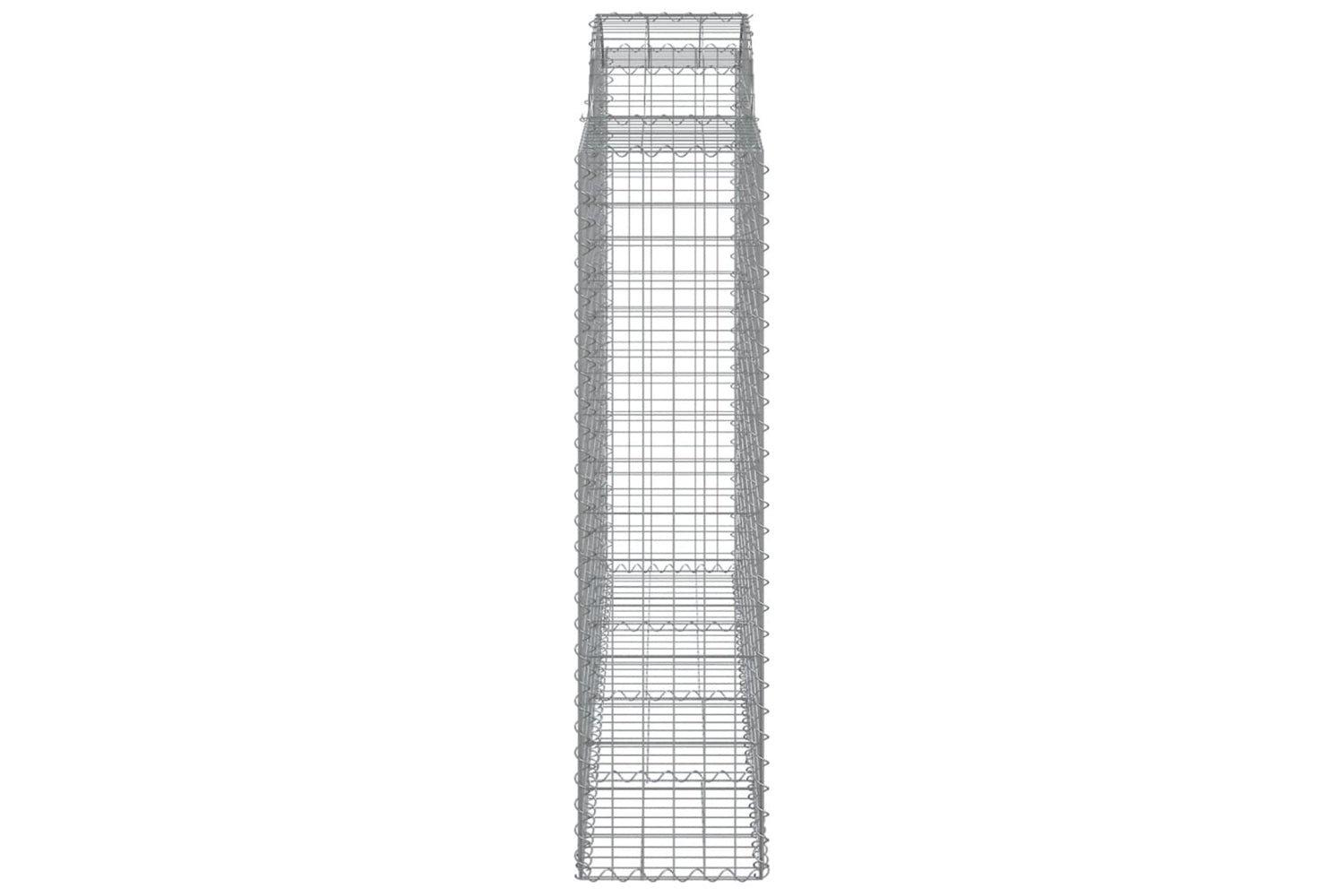 vidaXL 3146386 Arched Gabion Baskets 5 Pcs 200x50x160/180cm Galvanised Iron-4