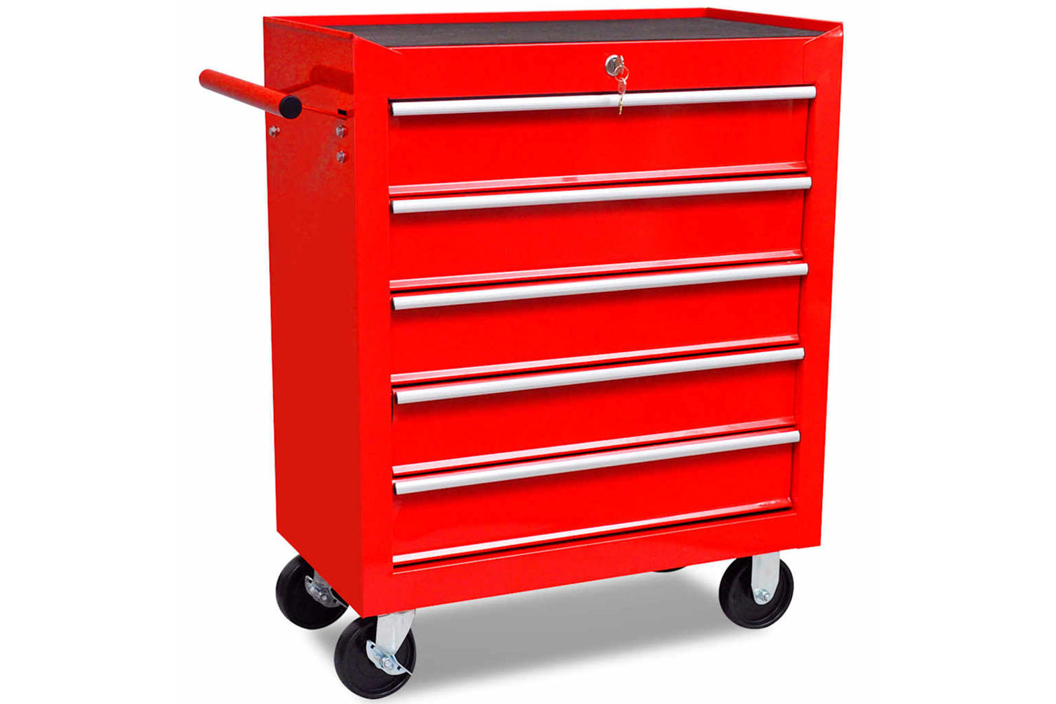 vidaXL 141954 Workshop Tool Trolley with 5 Drawers | Red-3