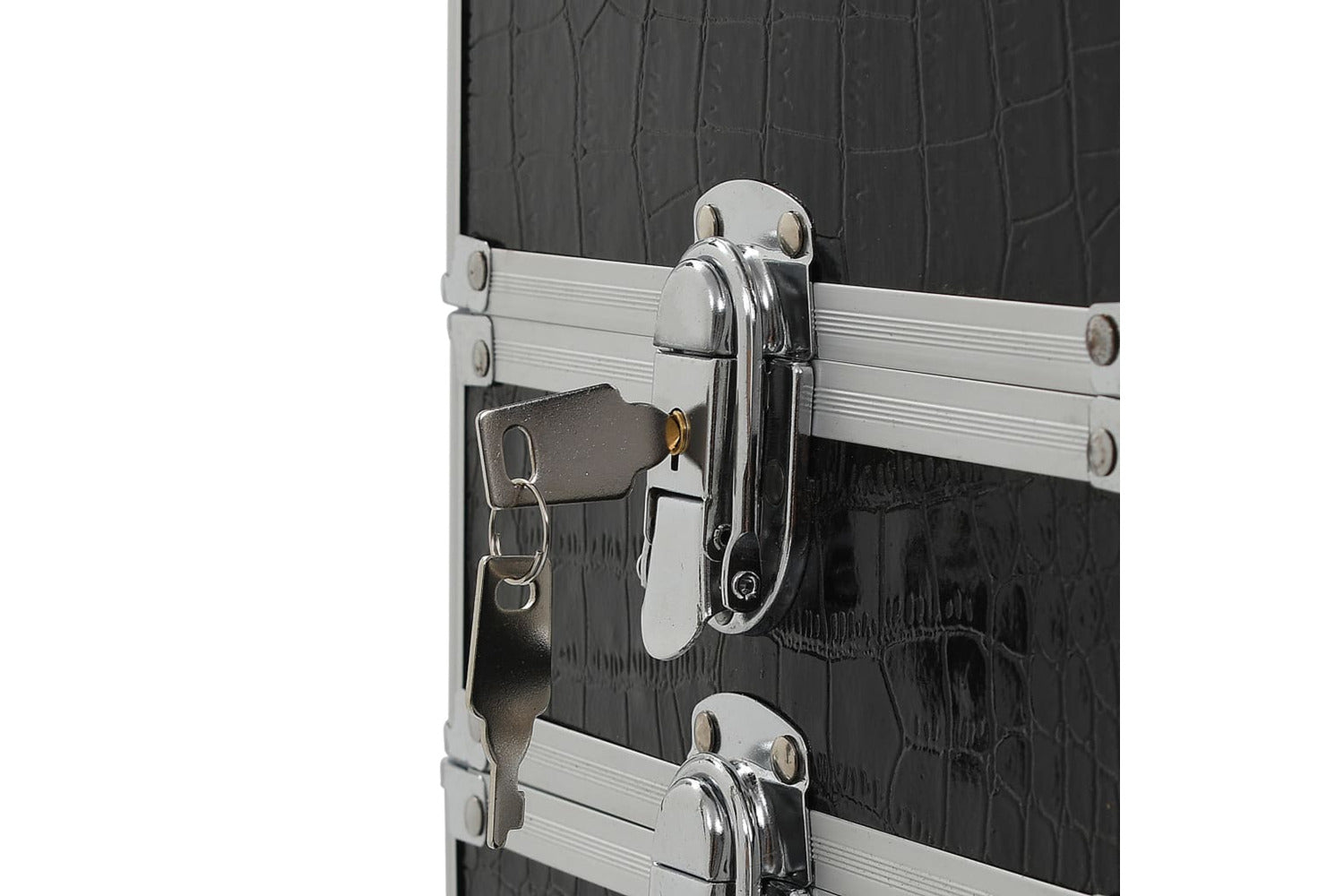 Vidaxl 91817 Make-up Trolley Aluminium Black With Crocodile Pattern-7