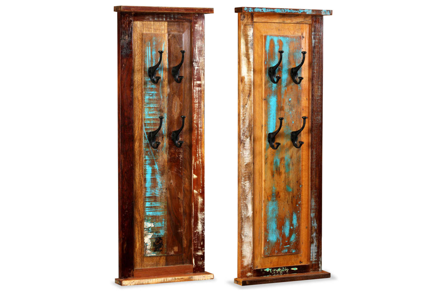 vidaXL 244588 Coat Racks 2 Pcs Solid Reclaimed Wood 38x100cm-2