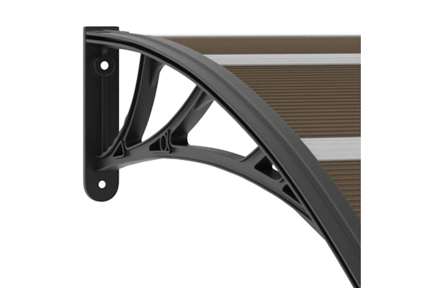 vidaXL 45636 Door Canopy Black 240x100cm Pc-5