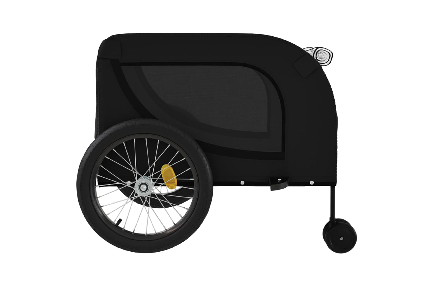 Vidaxl 94031 Pet Bike Trailer Black Oxford Fabric And Iron-5