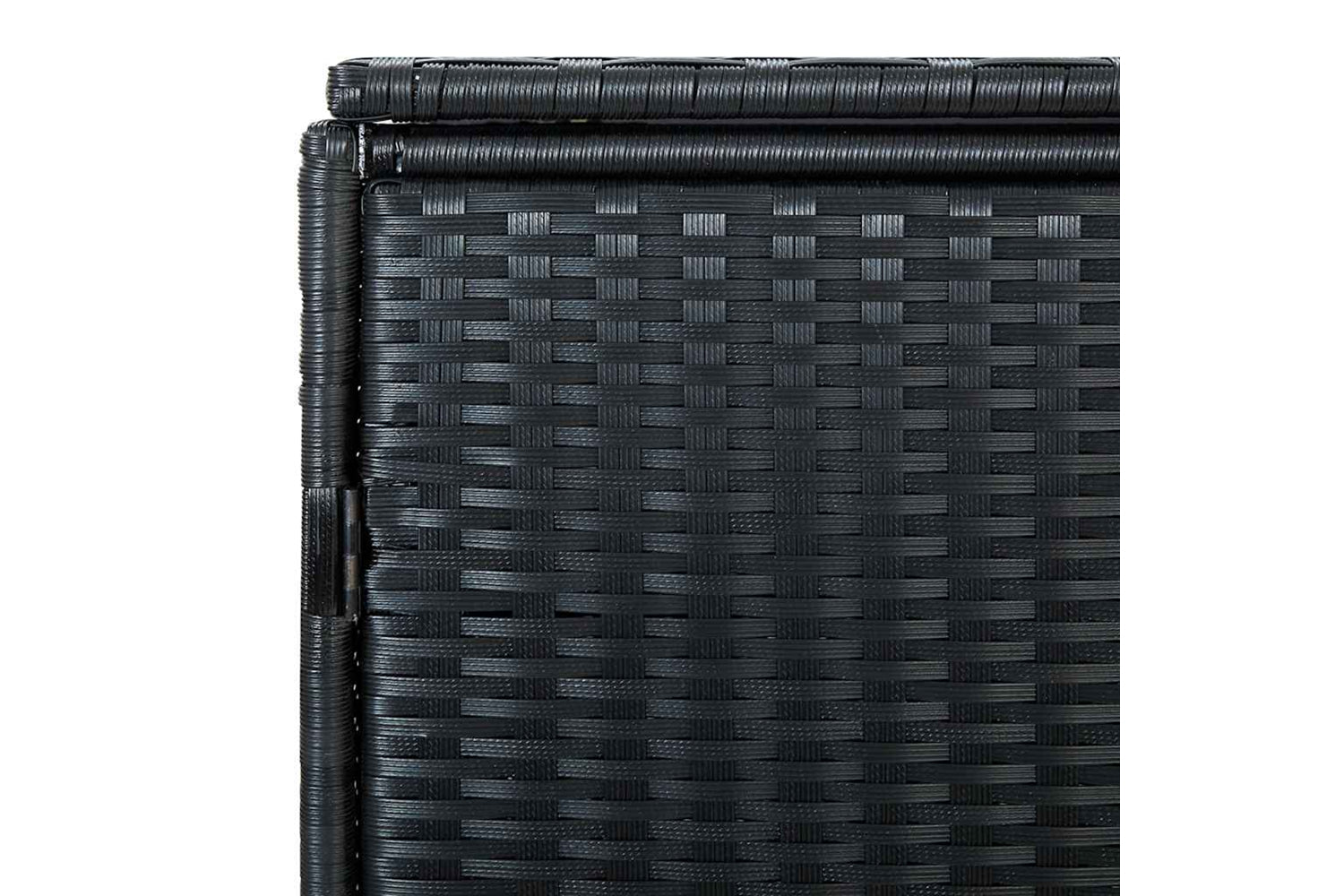 vidaXL 43887 Double Wheelie Bin Shed Poly Rattan Black 148x80x111cm-8