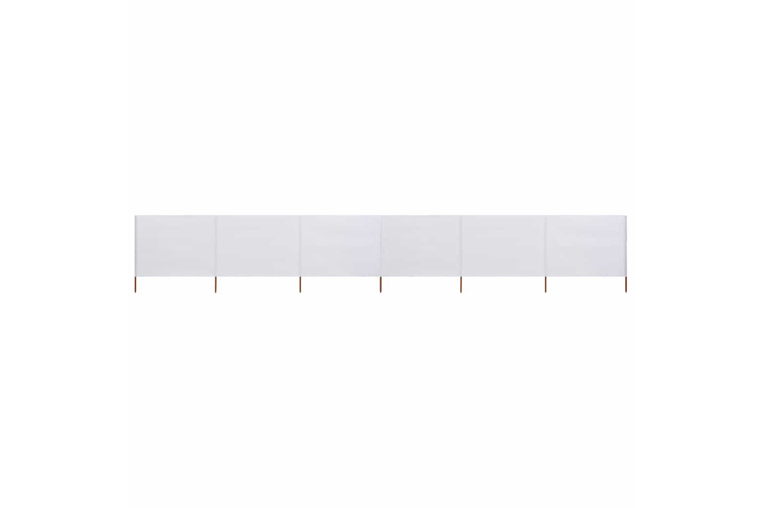 vidaXL 44543 6-panel Wind Screen Fabric 800x80cm White-2