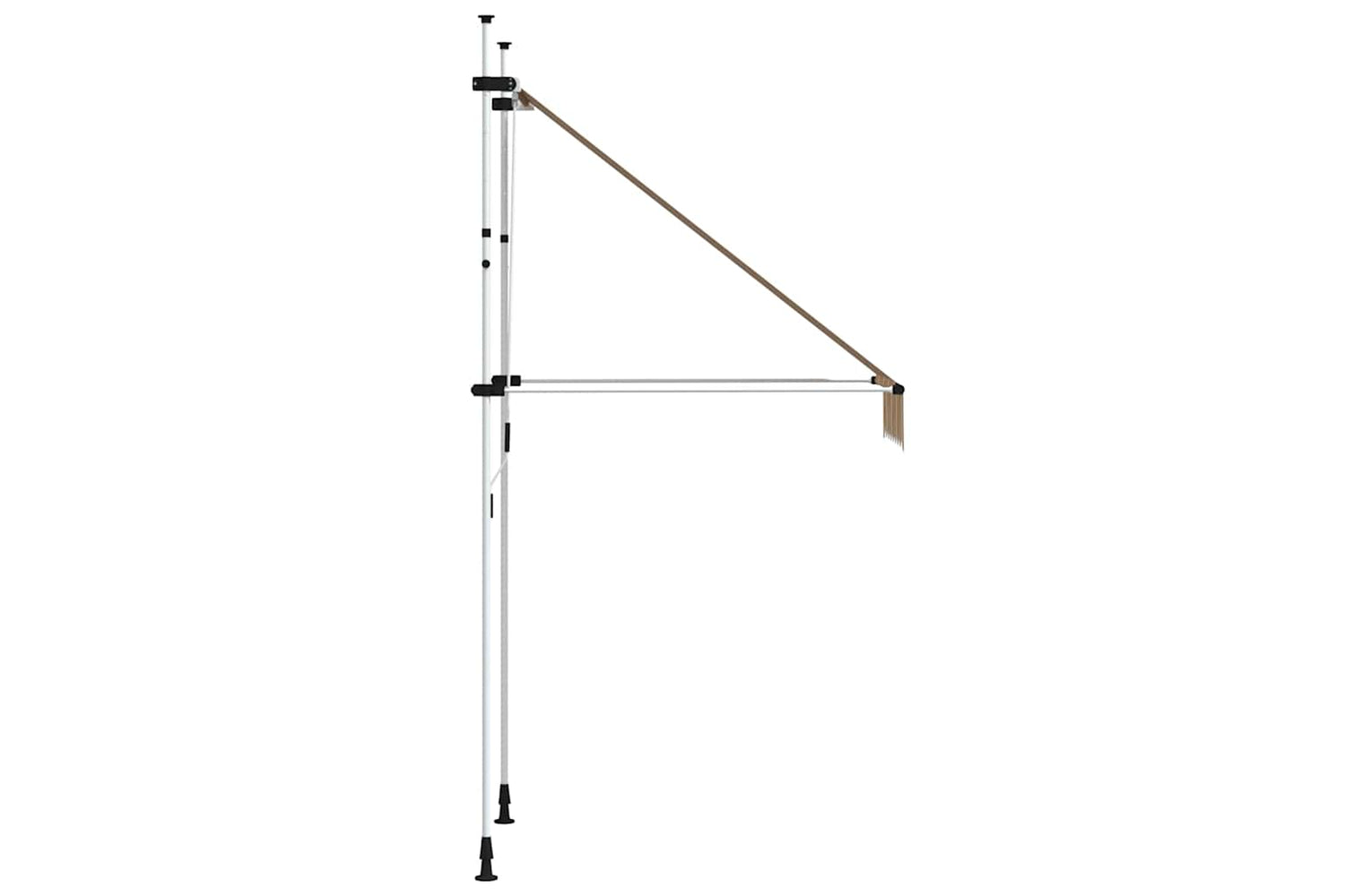 vidaXL 145830 Manual Retractable Awning 100cm Yellow And Blue Stripes-3