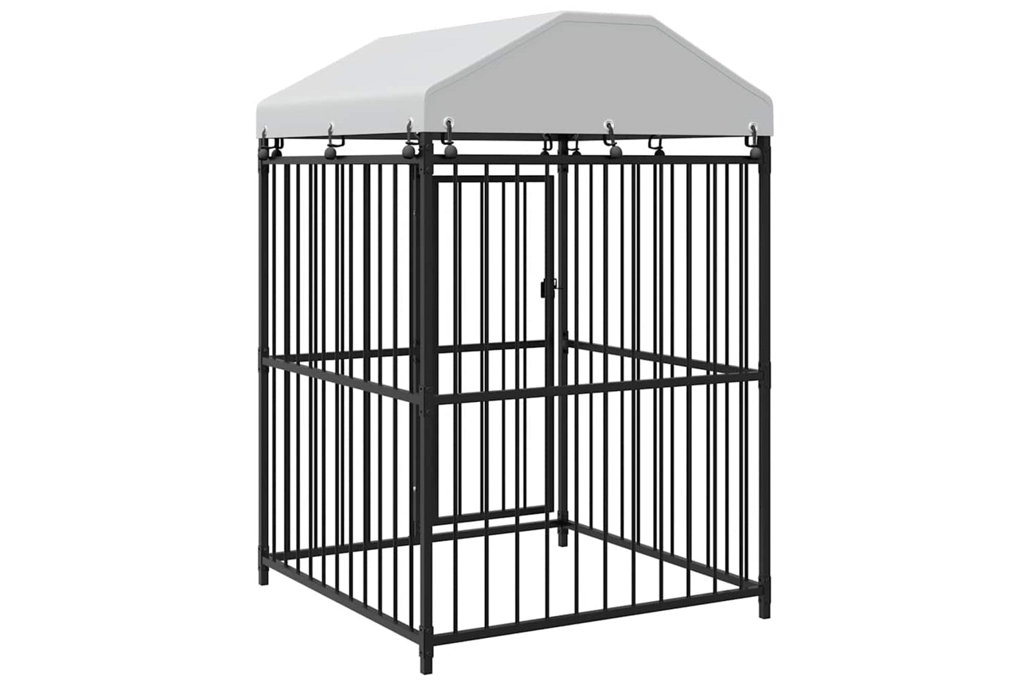 vidaXL 145762 Outdoor Dog Kennel With Roof 120x120x150cm-5