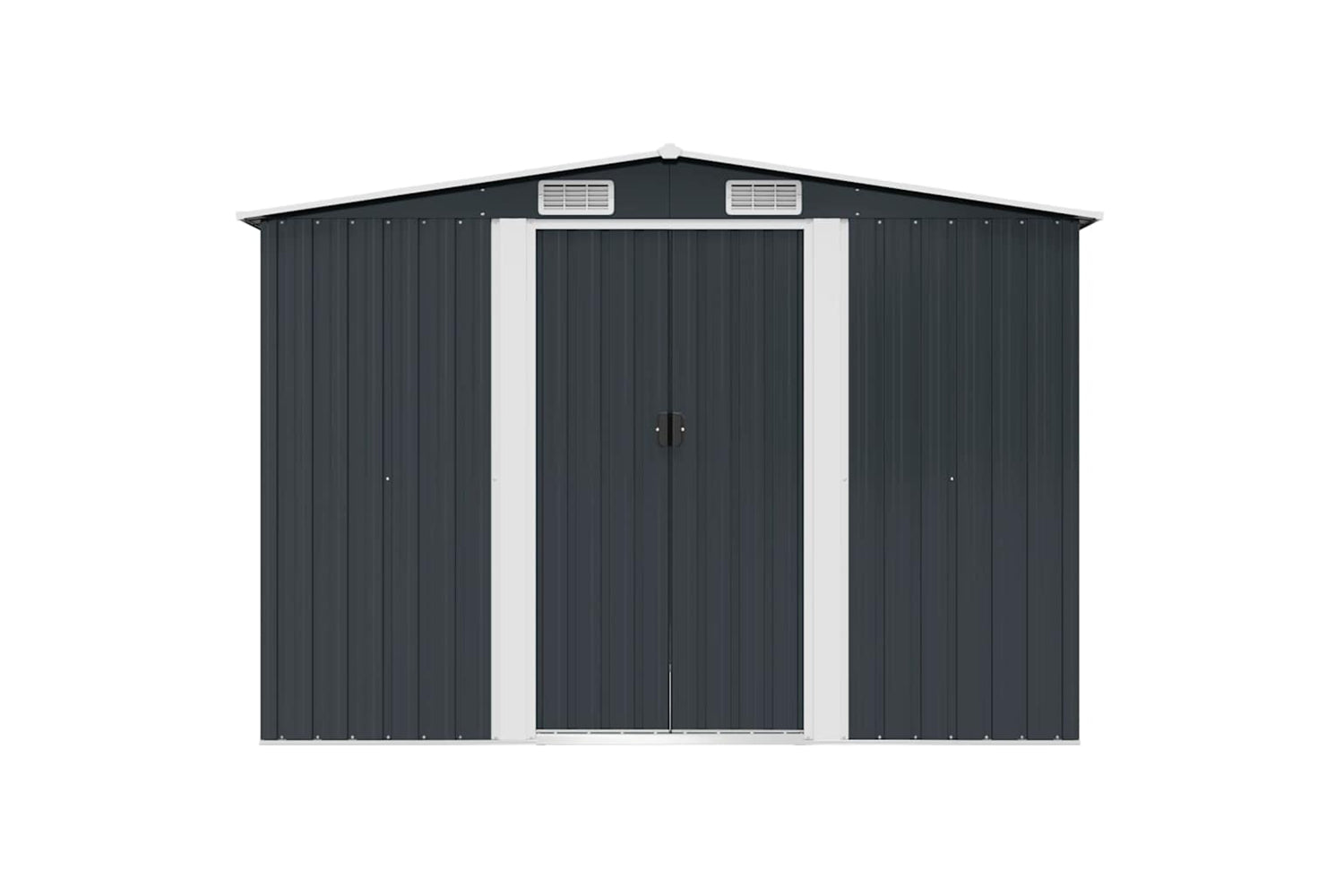 Vidaxl Garden Storage Shed Anthracite Steel 257x205x178 Cm-5