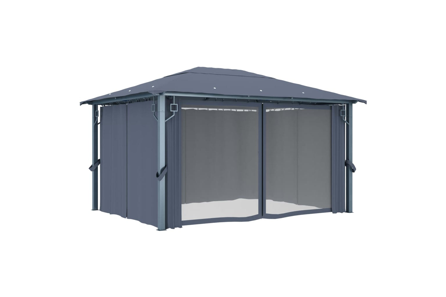 vidaXL 48045 Gazebo With Curtain 400 X 300cm Anthracite Aluminium-3