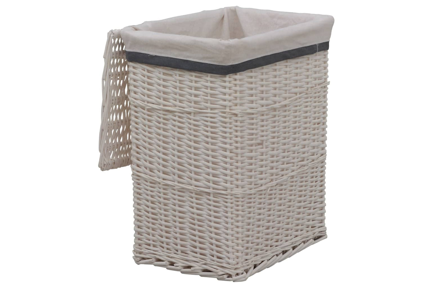Vidaxl 286978 Laundry Basket White Willow-5
