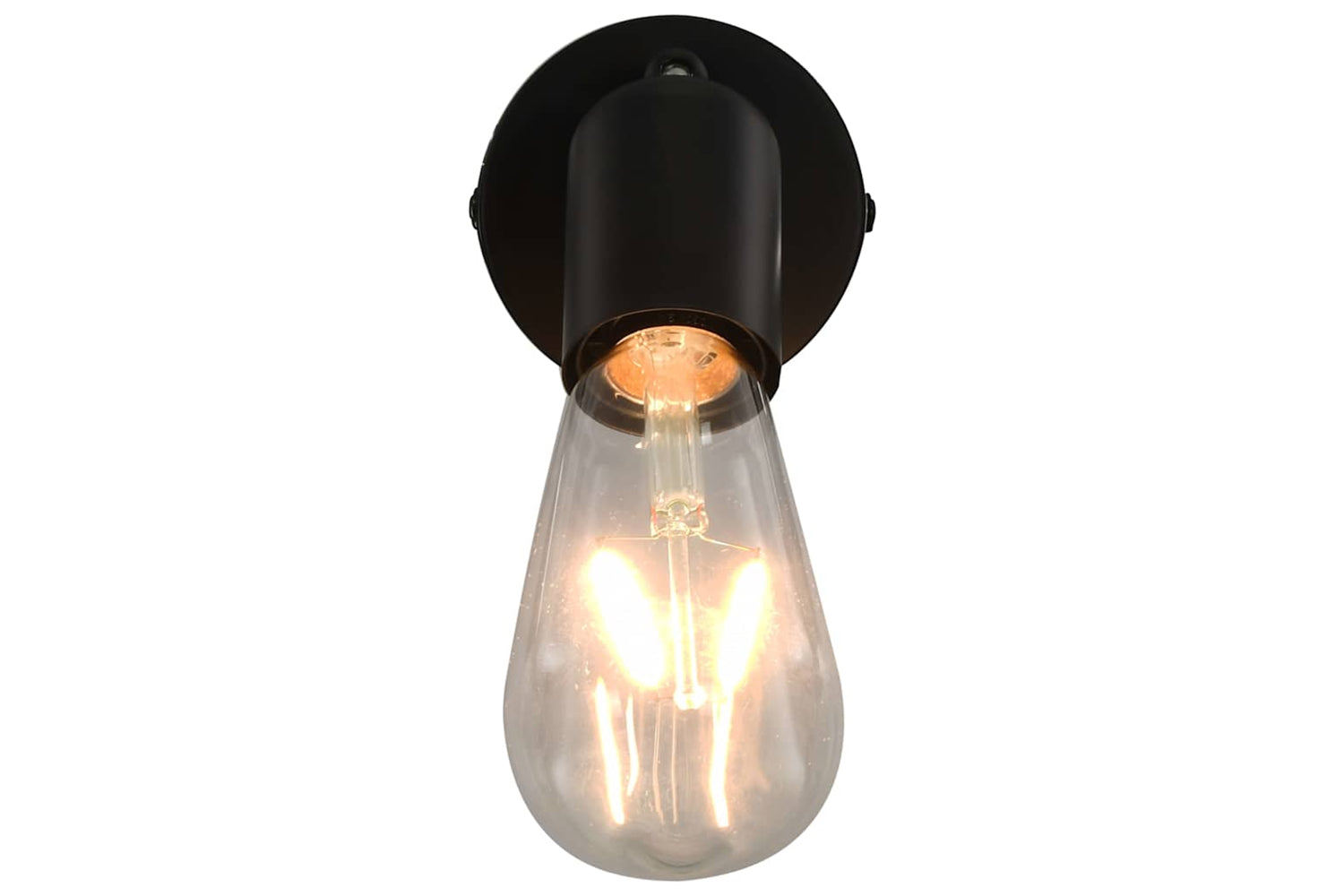 Vidaxl 281411 Spot Lights 2 Pcs With Filament Bulbs 2 W Black E27-5