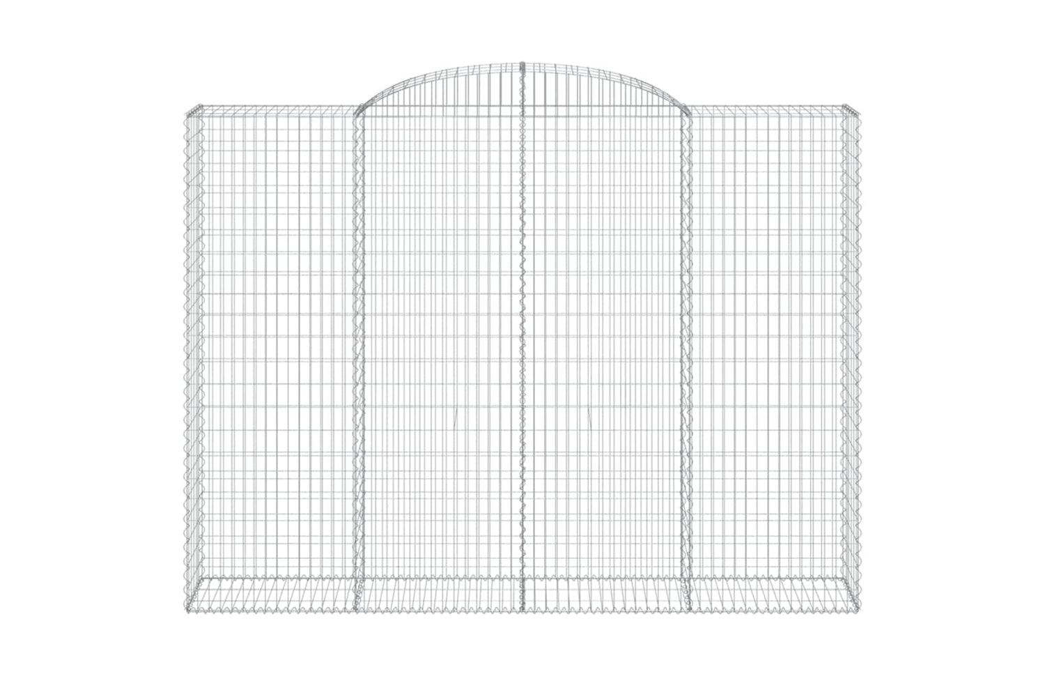 vidaXL 153521 Arched Gabion Basket 300x50x220/240cm Galvanised Iron-2