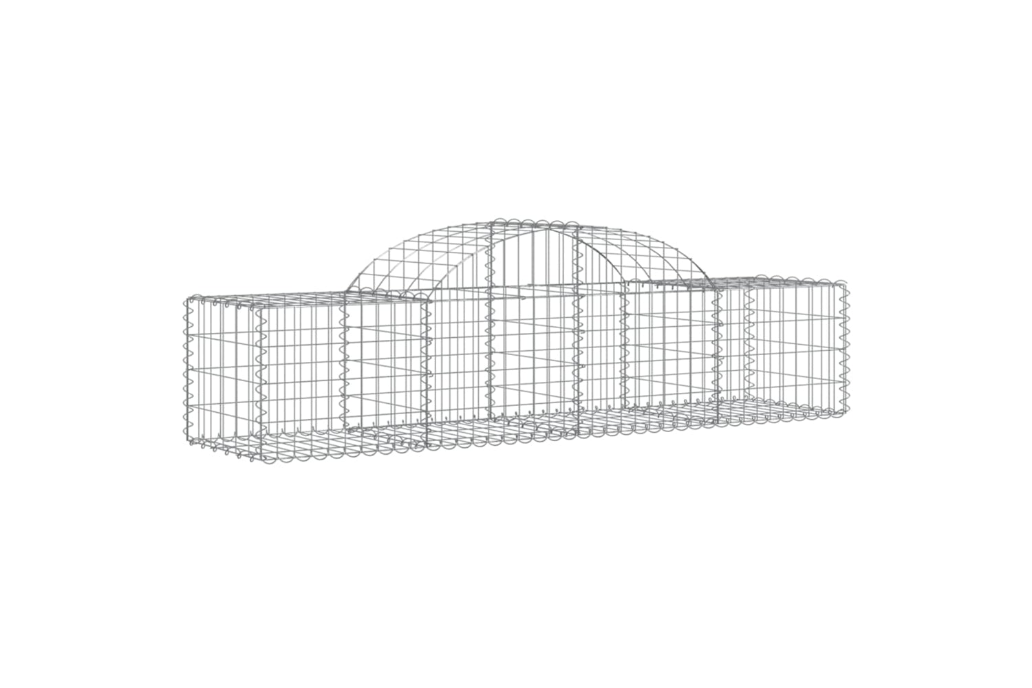 vidaXL 3146265 Arched Gabion Baskets 10 Pcs 200x50x40/60cm Galvanised Iron-2