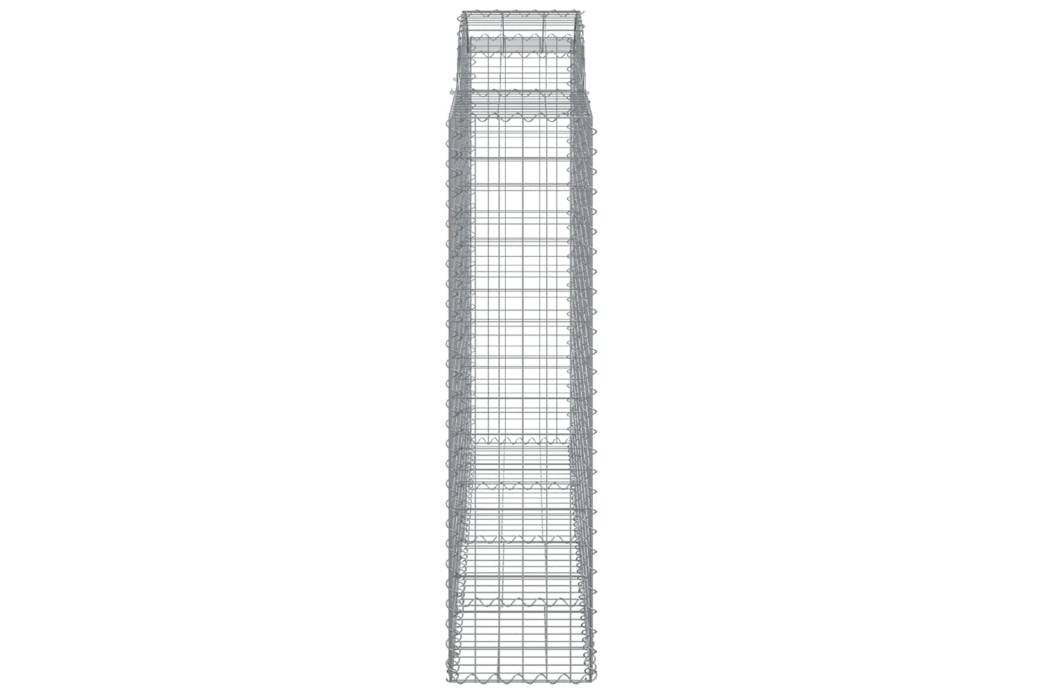 vidaXL 3146385 Arched Gabion Baskets 4 Pcs 200x50x160/180cm Galvanised Iron-4