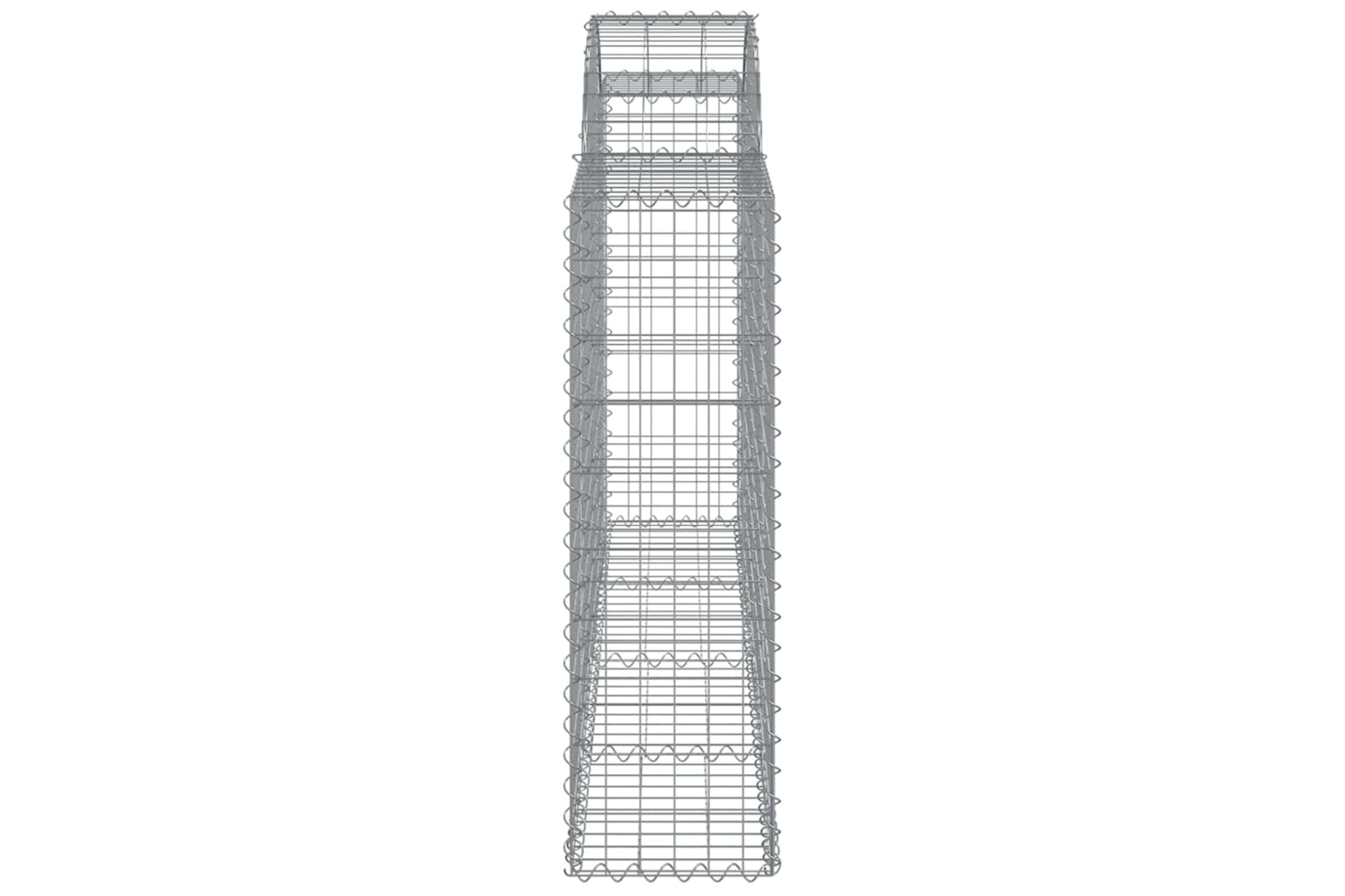 vidaXL 3146113 Arched Gabion Baskets 5 Pcs 200x30x100/120cm Galvanised Iron-4