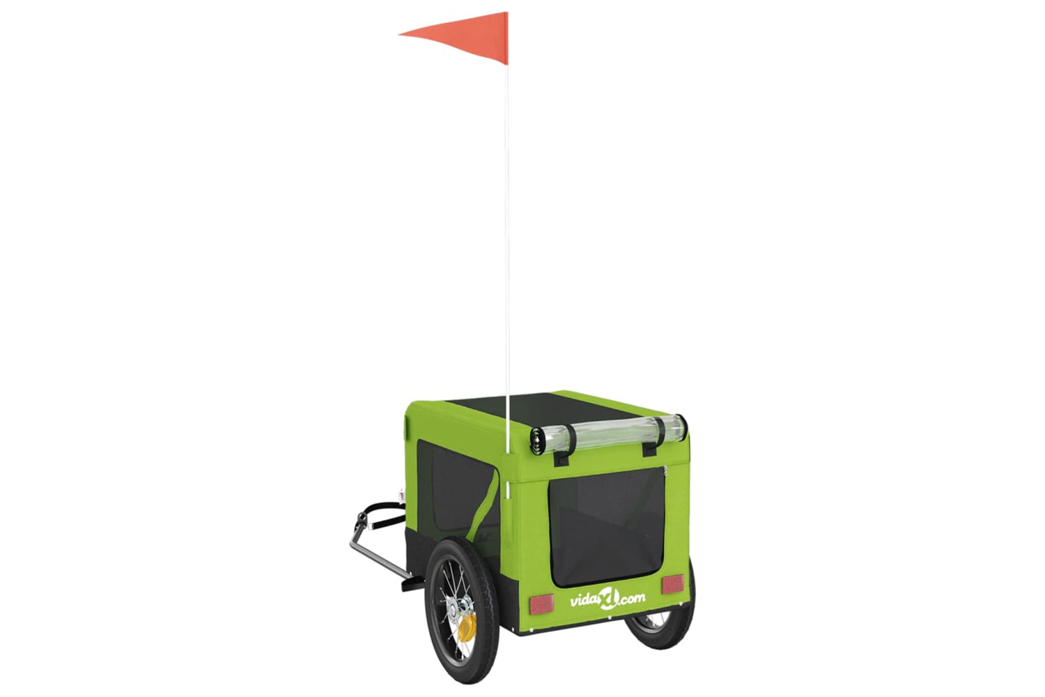Vidaxl 93913 Pet Bike Trailer Green And Black Oxford Fabric And Iron-8